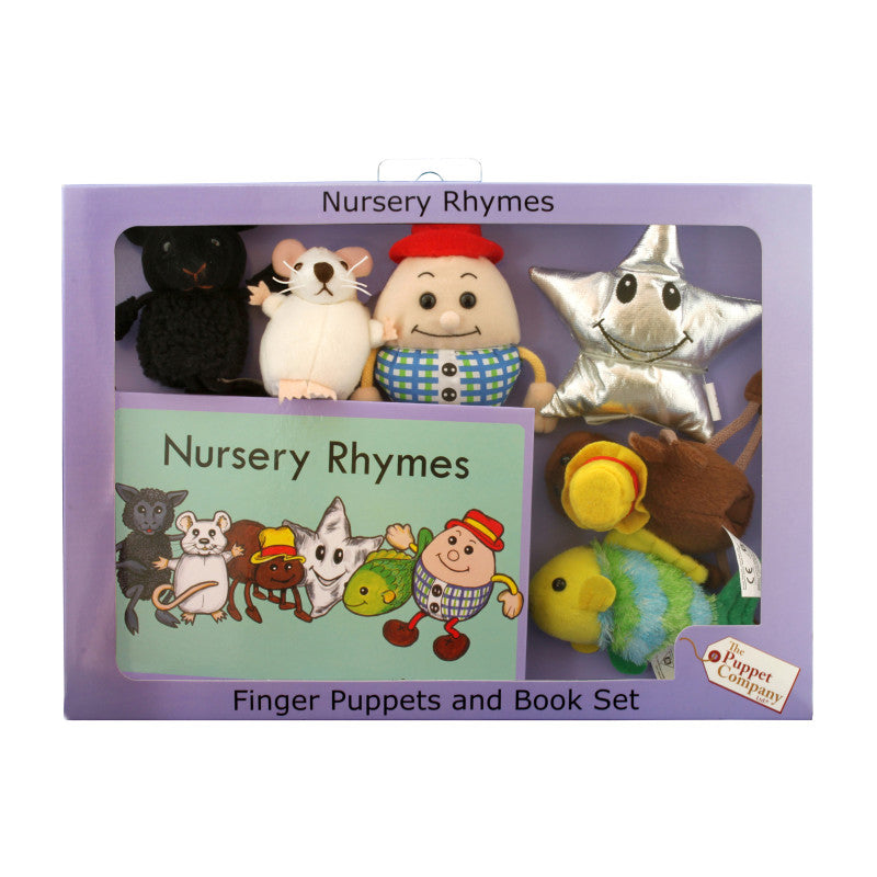 THE PUPPET COMPANY - Nursery Rhymes Finger Puppets and Book Set