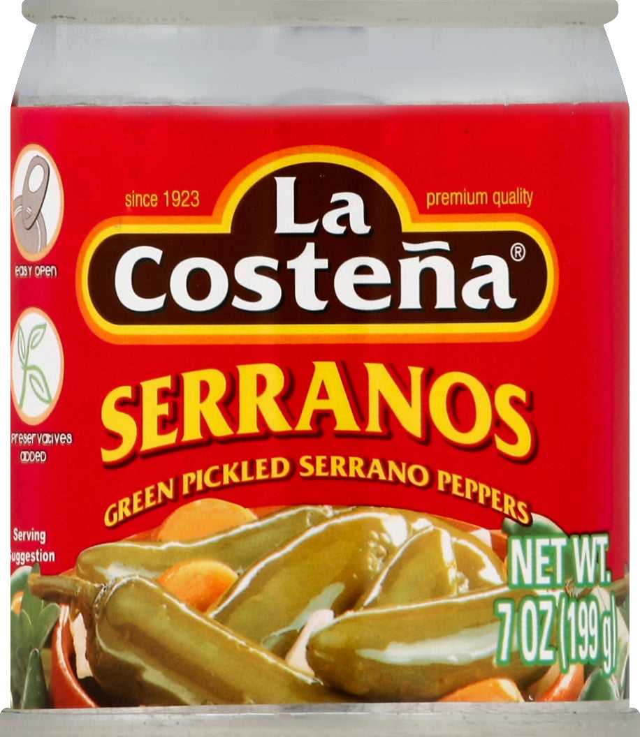 La Costena Serrano Peppers 7 oz - Case of 12