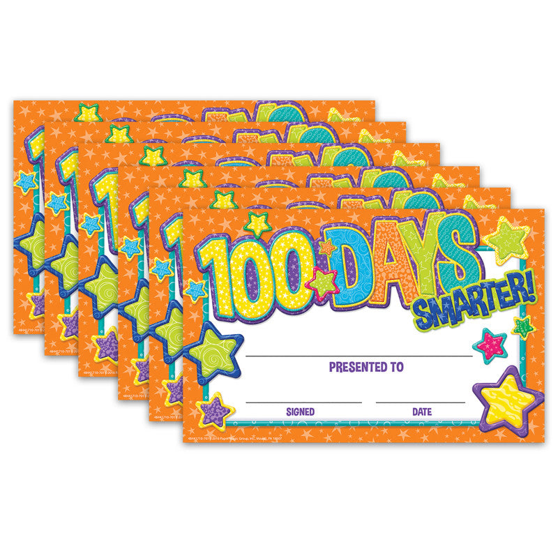 EUREKA - Color My World 100 Days Recognition Awards, 36 Per Pack, 6 Packs