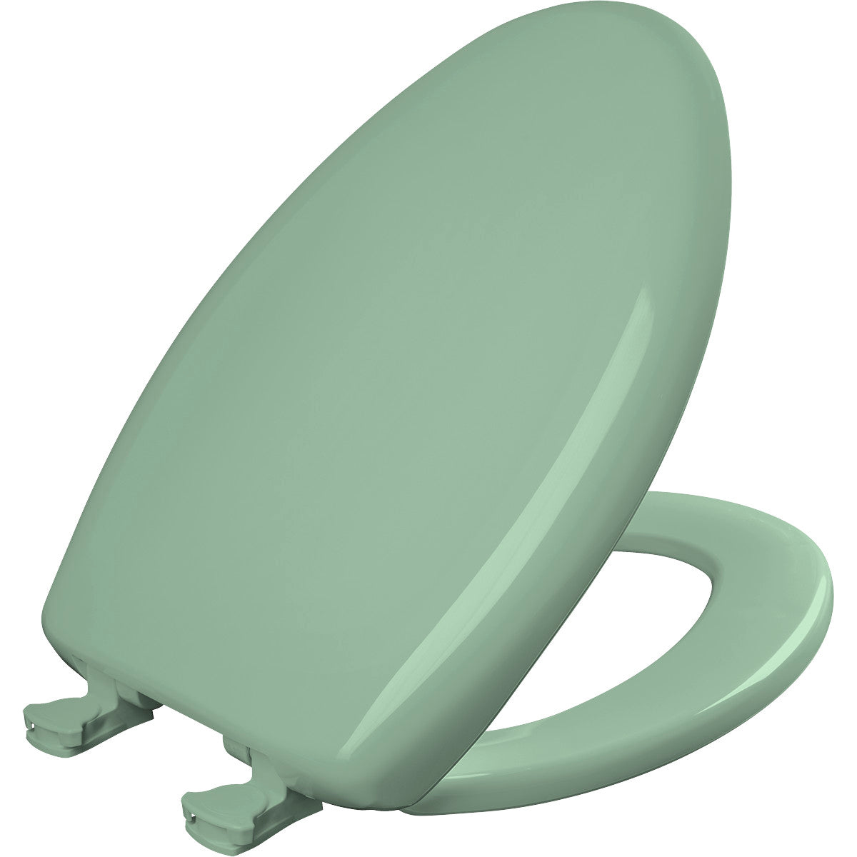 Bemis Elongated Plastic Toilet Seat in Sea Green with STA-TITE® Seat Fastening System, Easy•Clean® and  Whisper•Close® Hinge