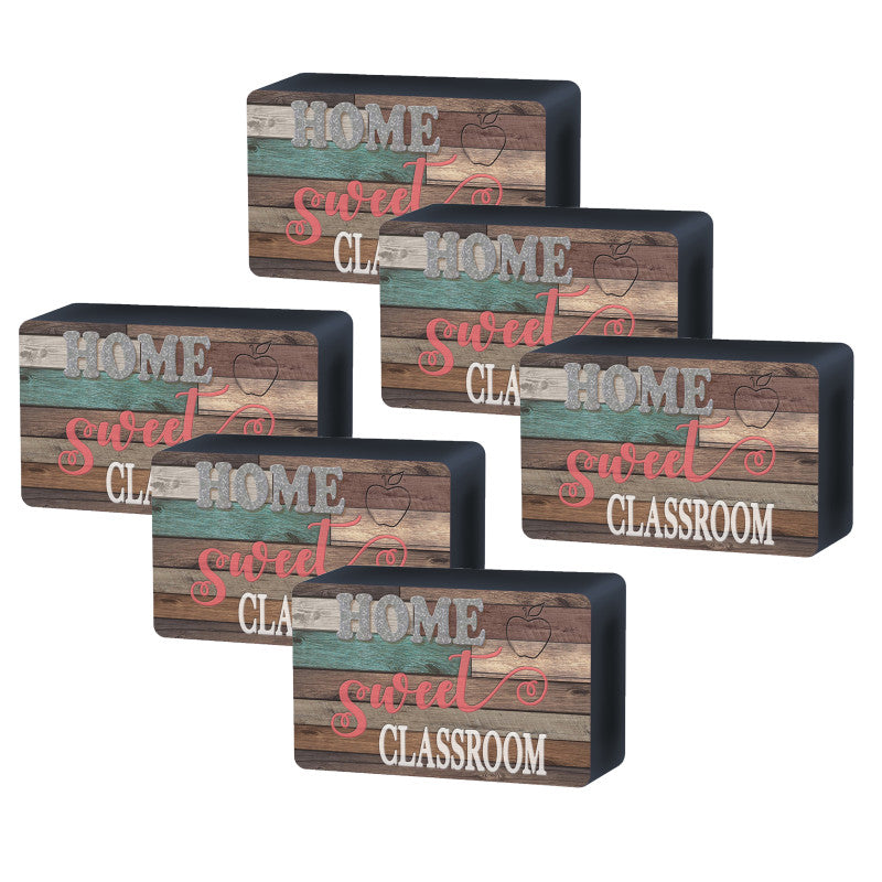 TEACHER CREATED RESOURCES - Home Sweet Classroom Magnetic Whiteboard Eraser, Pack of 6