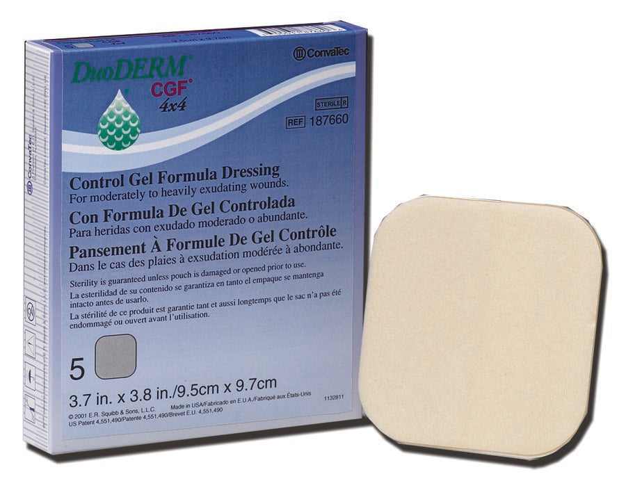 ConvaTec - Hydrocolloid Dressing DuoDERM® CGF® Foam Backing 8 X 8 Inch Square Hydrocolloid [5/BX]