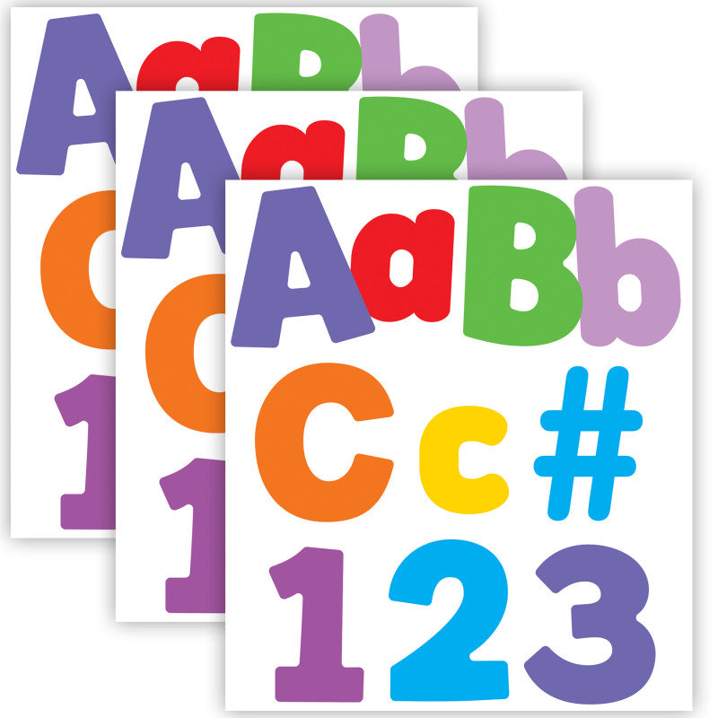 CARSON DELLOSA EDUCATION - Color Splash Combo Pack EZ Letters, 219 Pieces Per Pack, 3 Packs