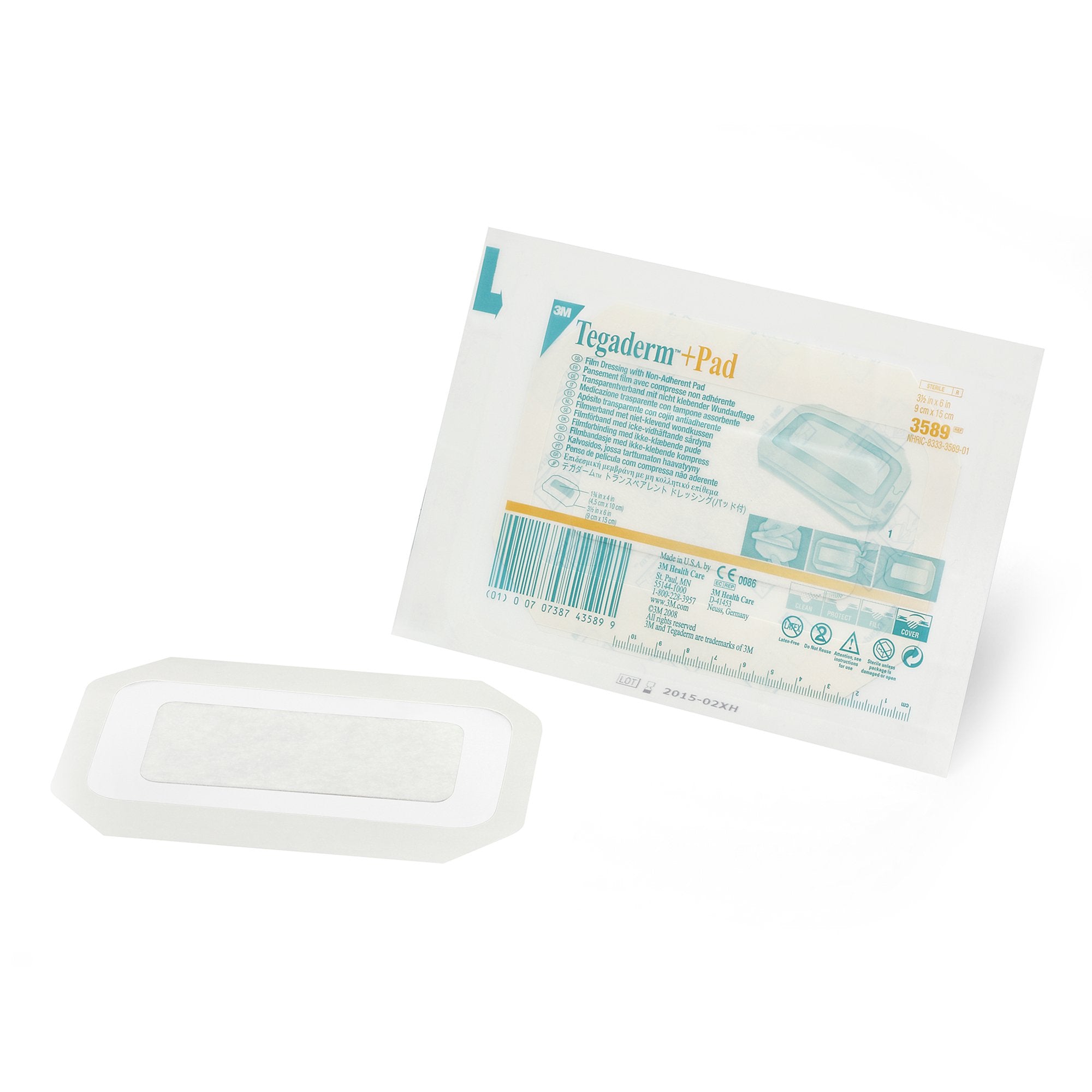 Solventum Corporation - Transparent Film Dressing with Pad 3M™ Tegaderm™ 3-1/2 X 6 Inch Frame Style Delivery Rectangle Sterile [1/EA]