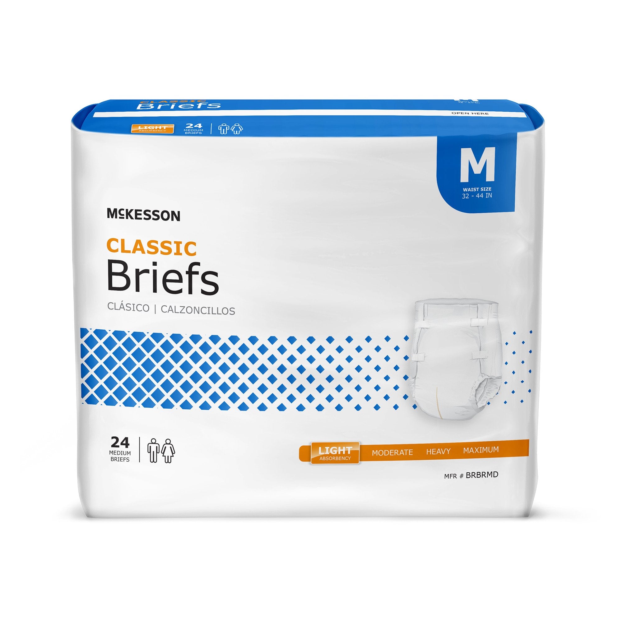 McKesson Brand - Unisex Adult Incontinence Brief McKesson Classic Medium Disposable Light Absorbency [24/BG]