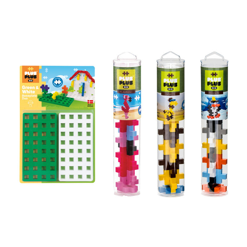 PLUS-PLUS - Plus-Plus® BIG Zoo Tubes & Baseplate Bundle