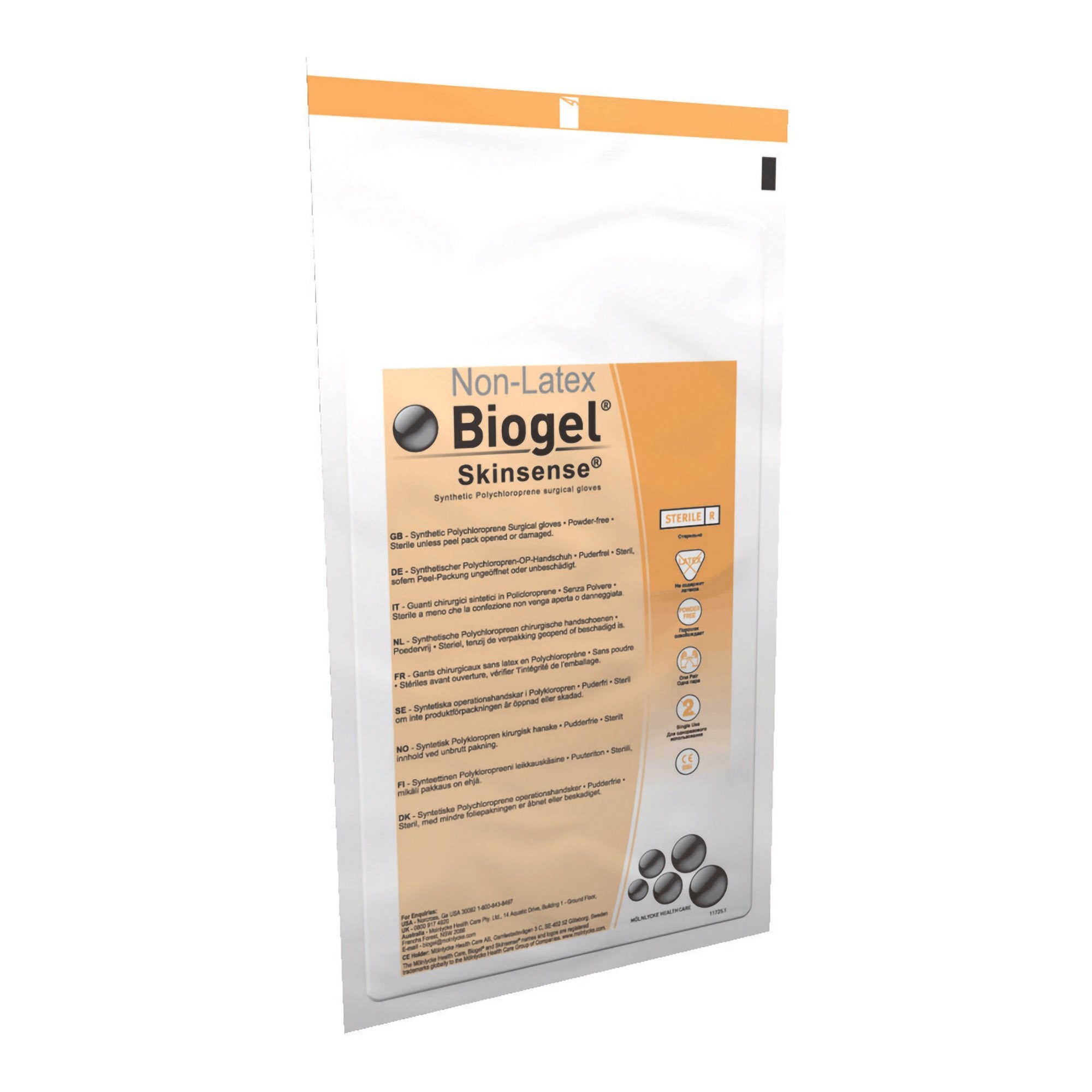 Molnlycke - Surgical Glove Biogel® Skinsense™ Size 6.5 Sterile Polyisoprene Standard Cuff Length Micro-Textured Straw Not Chemo Approved [50/BX]