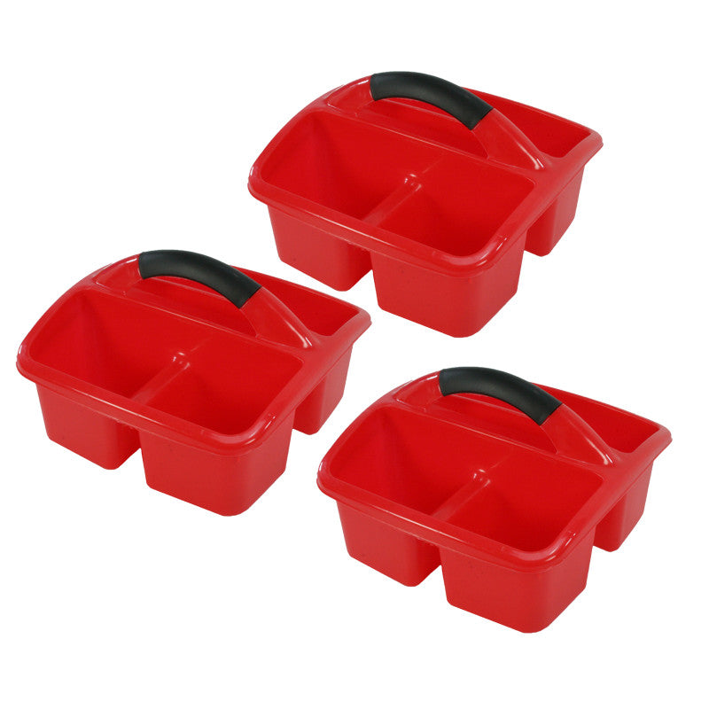 ROMANOFF - Deluxe Small Utility Caddy, Red, Pack of 3