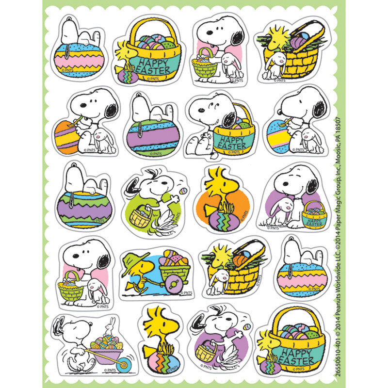 EUREKA - Peanuts® Easter Theme Stickers, Pack of 120