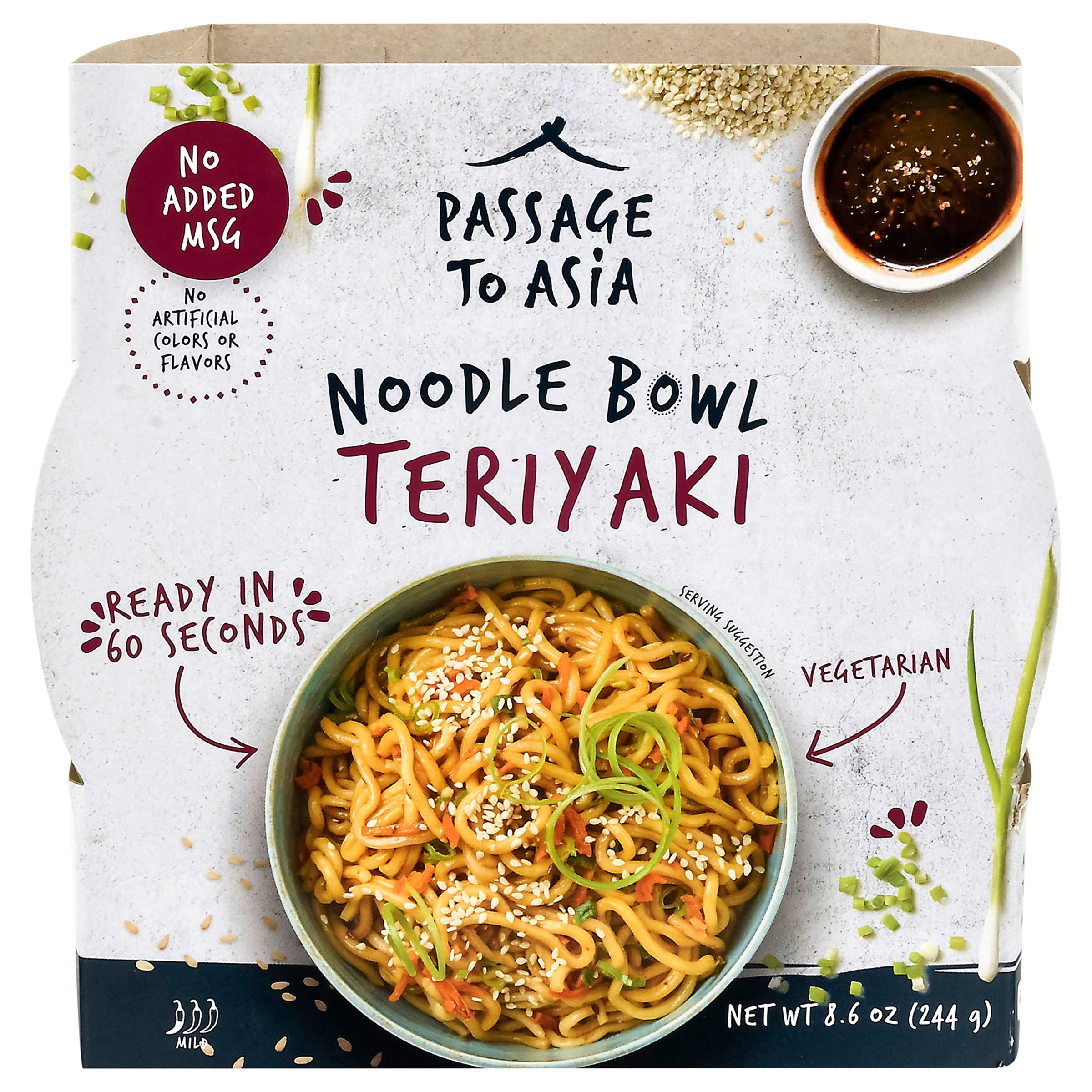 Passage to Asia Teriyaki Noodle Bowl 8.6 oz - Case of 4