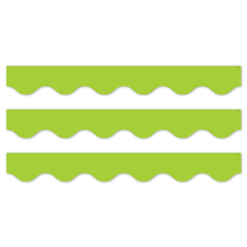 Core Decor Lime Wavy EZ Border, Bulletin Board Border, 48 Feet Per Pack, 3 Packs