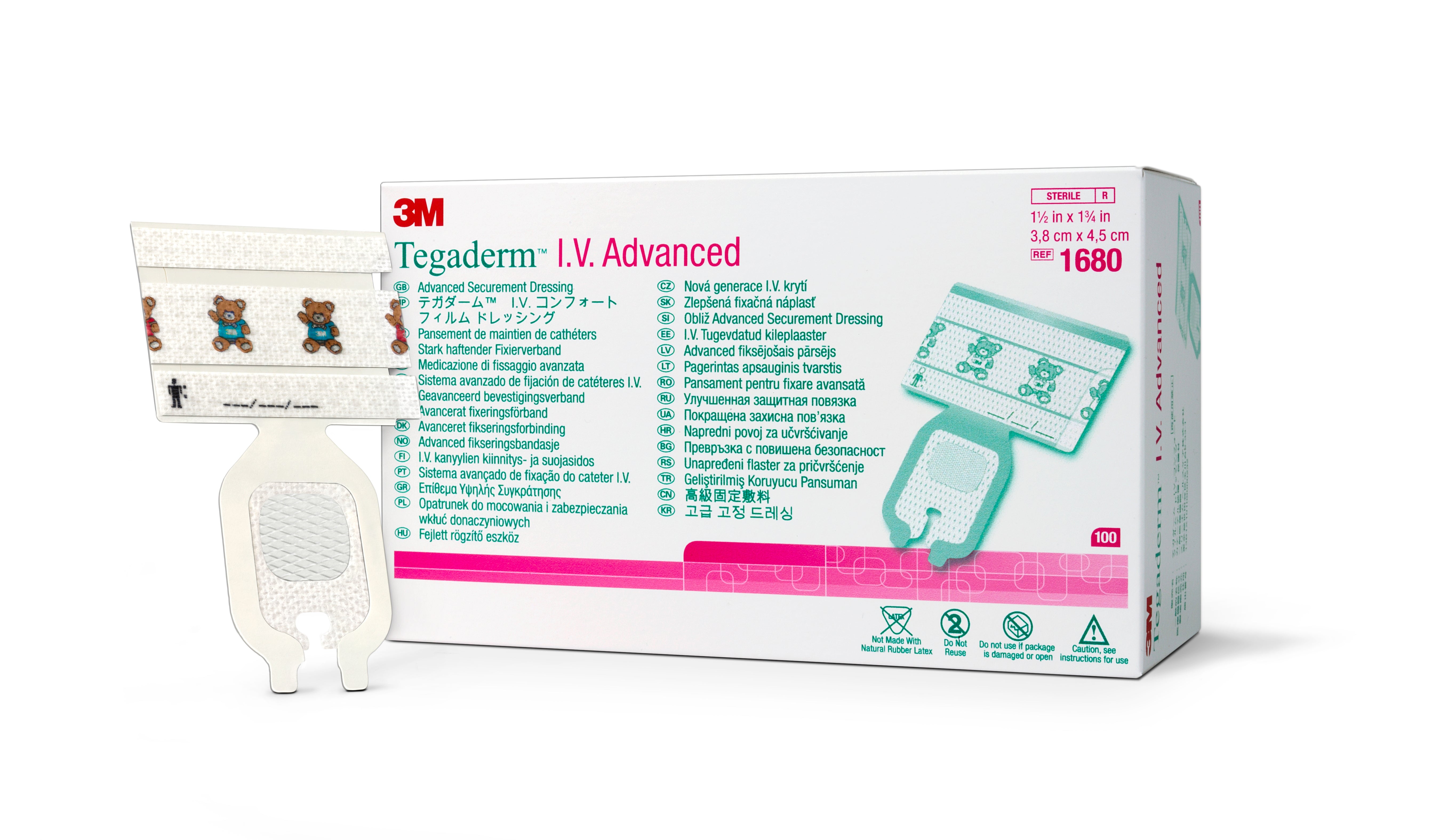 Solventum Corporation - I.V. Dressing 3M™ Tegaderm™ Film 1-1/2 X 1-3/4 Inch Sterile [100/BX]