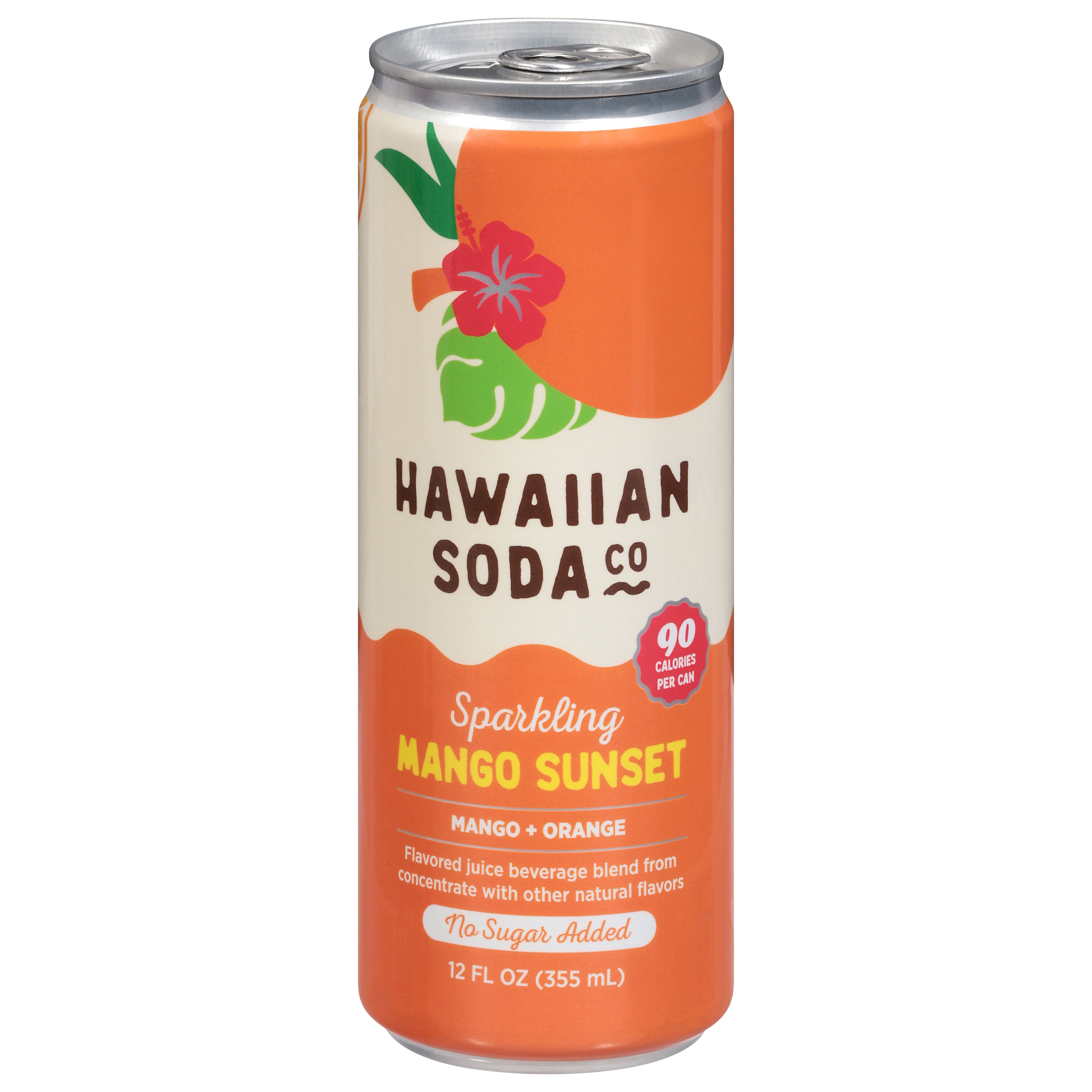 Hawaiian Soda Co Sparkling Mango Sunset Soda 12 fl oz - Case of 12
