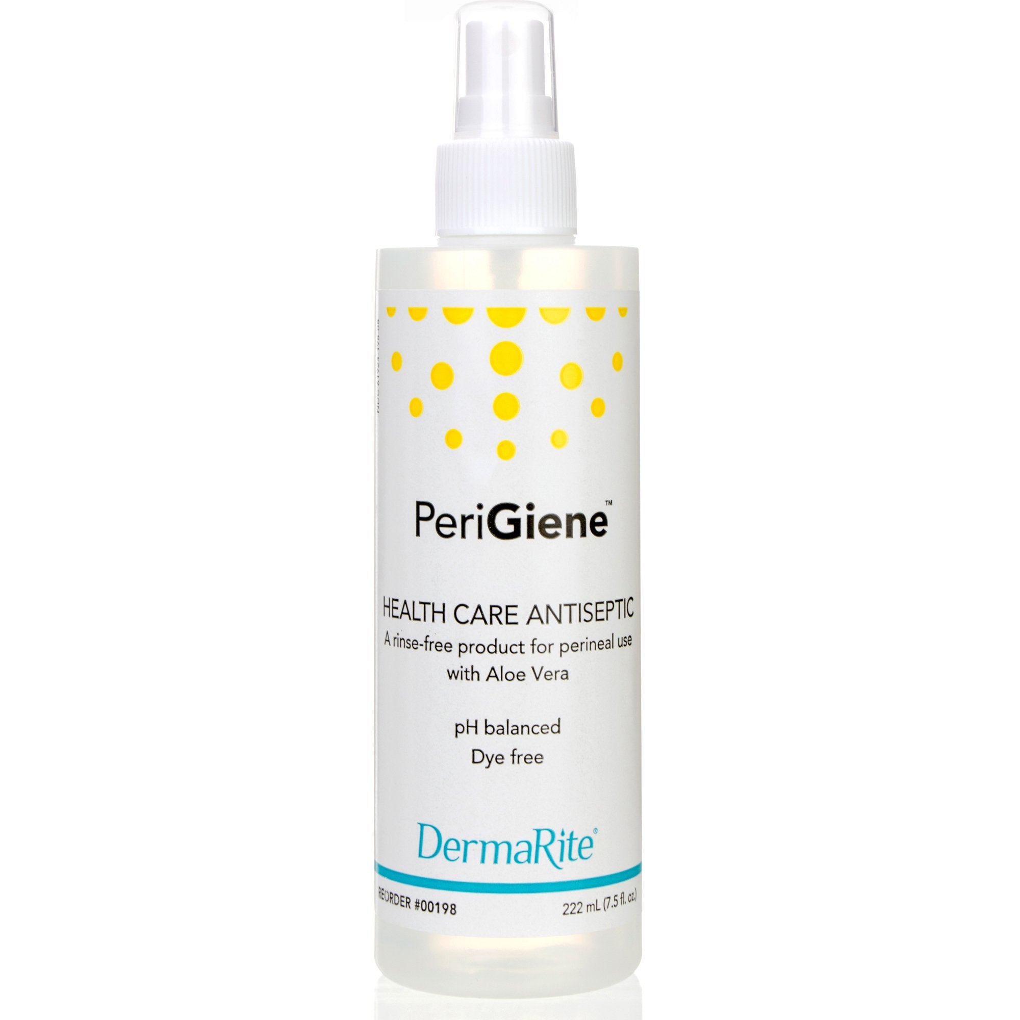 DermaRite Industries - Antimicrobial Perineal Wash PeriGiene® Liquid 8 oz. Pump Bottle Unscented [48/CS]