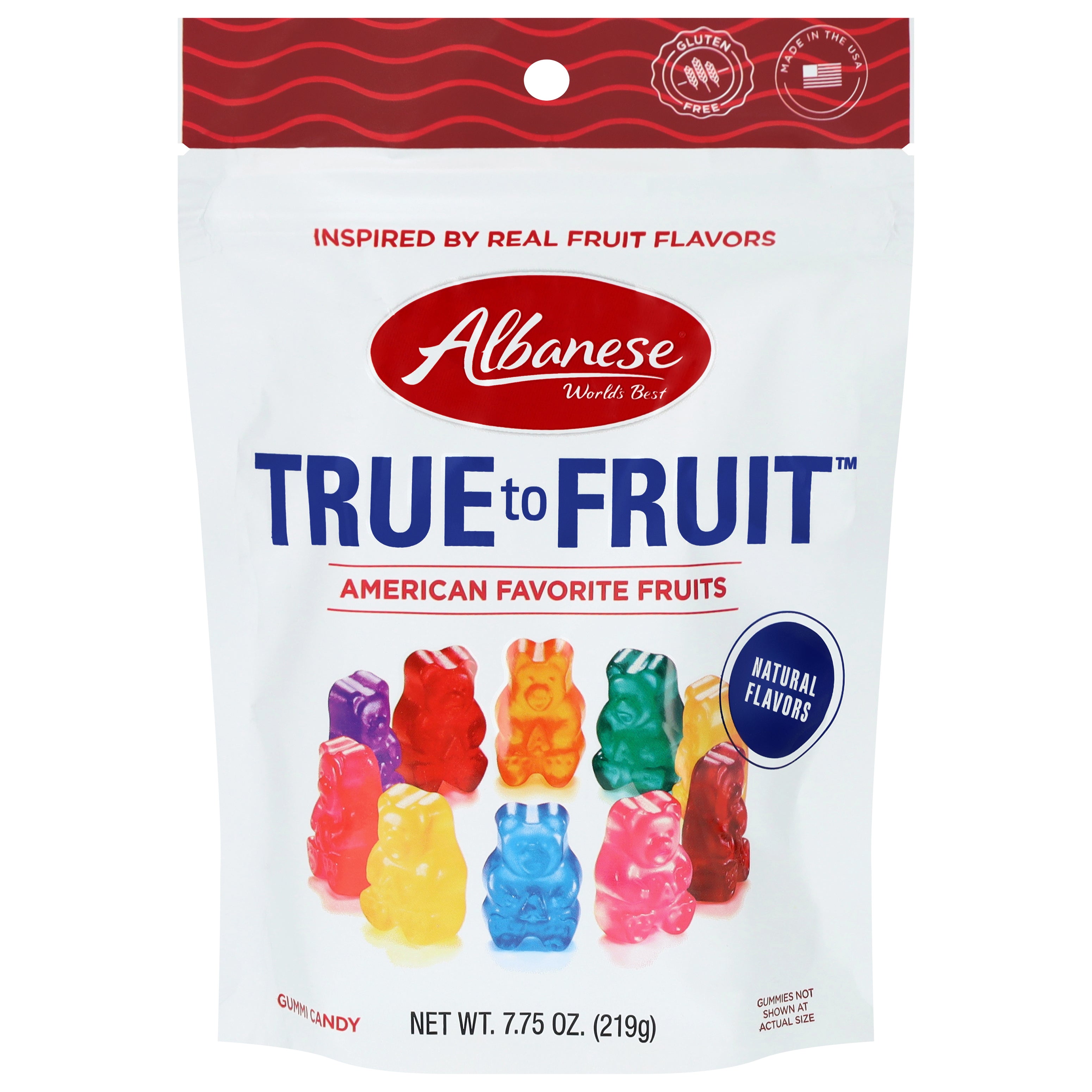 Albanese World's Best True To Fruit Gummi Candy 7.75 oz - Case of 6