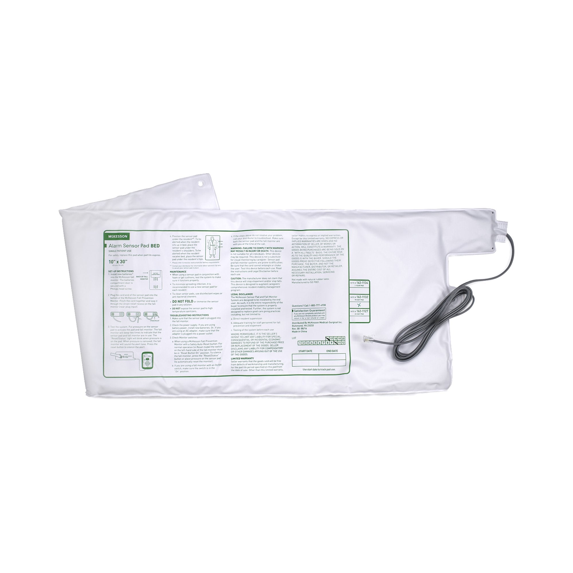 McKesson Brand - Bed Sensor Pad McKesson Brand 10 X 30 Inch [1/EA] (1020958_EA)