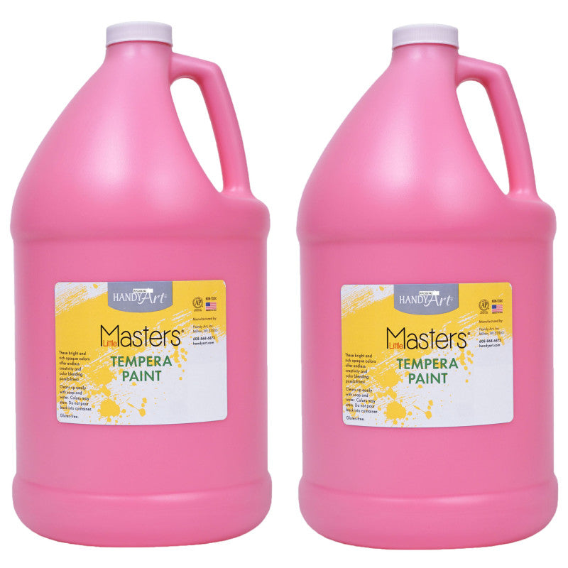 HANDY ART - Little Masters® Tempera Paint, Pink, Gallon, Pack of 2