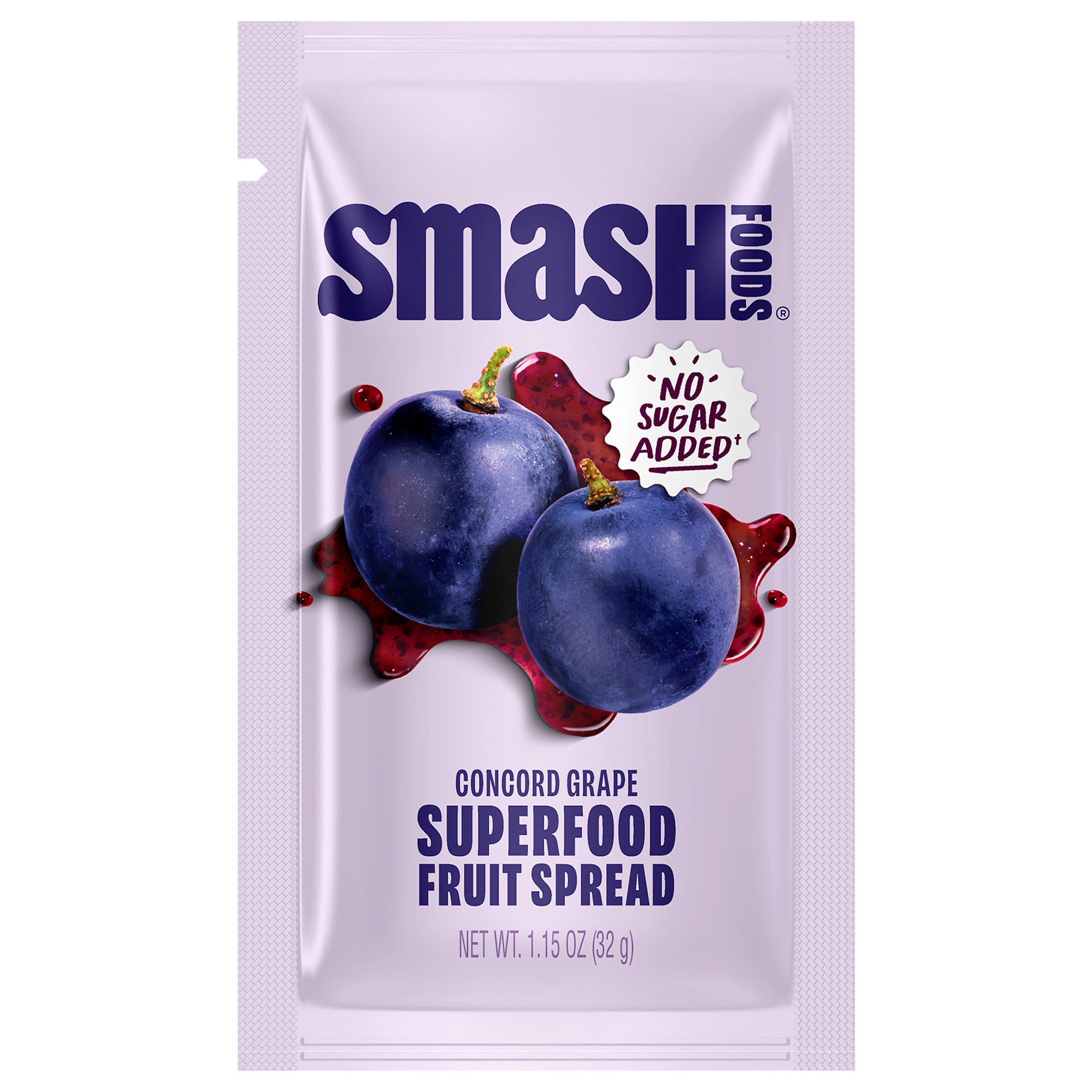 Smash Concord Grape Superfood Fruit Spread Single Serve - Case of 10