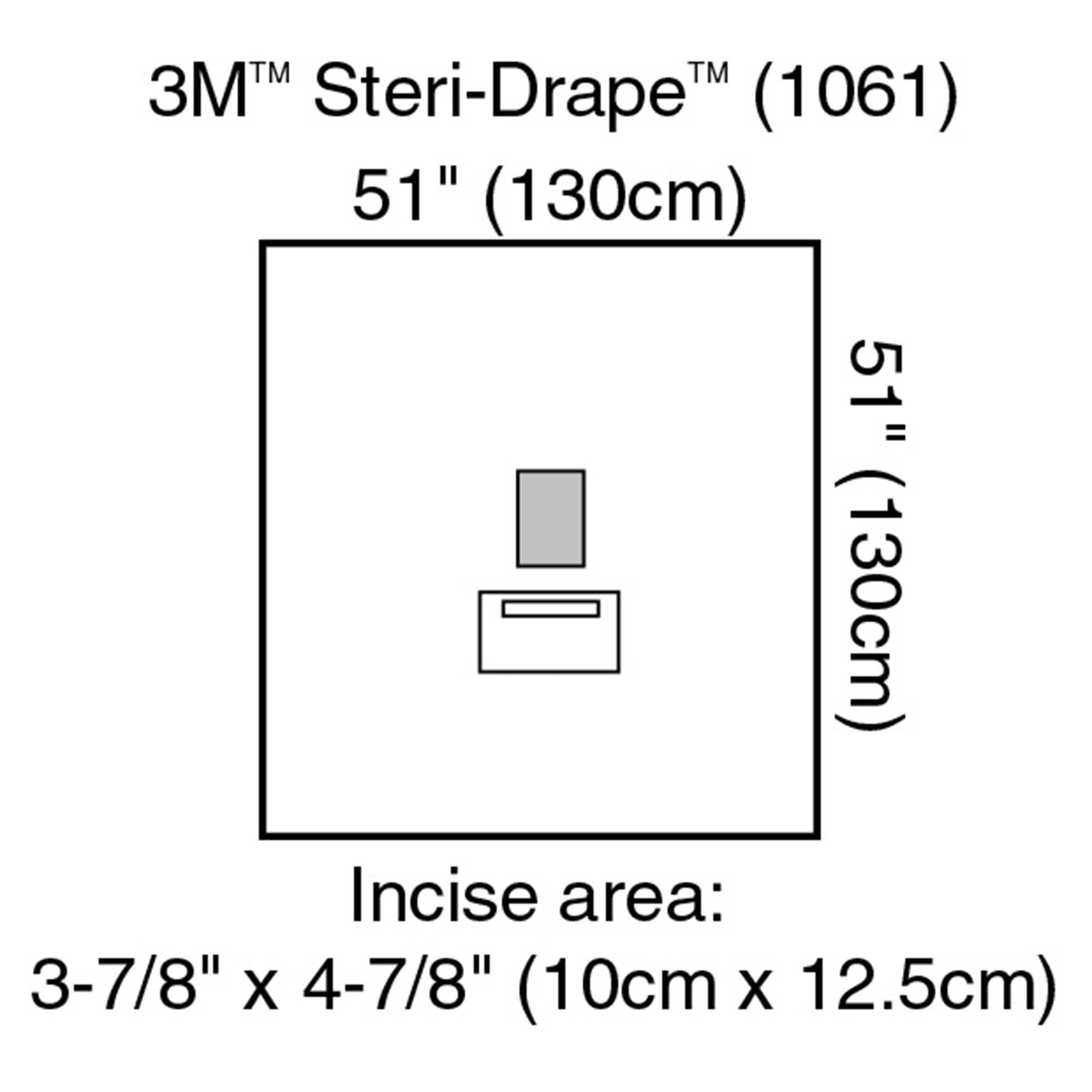 Solventum Corporation - EENT Drape 3M™ Steri-Drape™ Medium Drape with Incise and Pouch 51 W X 51 L Inch Sterile [40/CS]