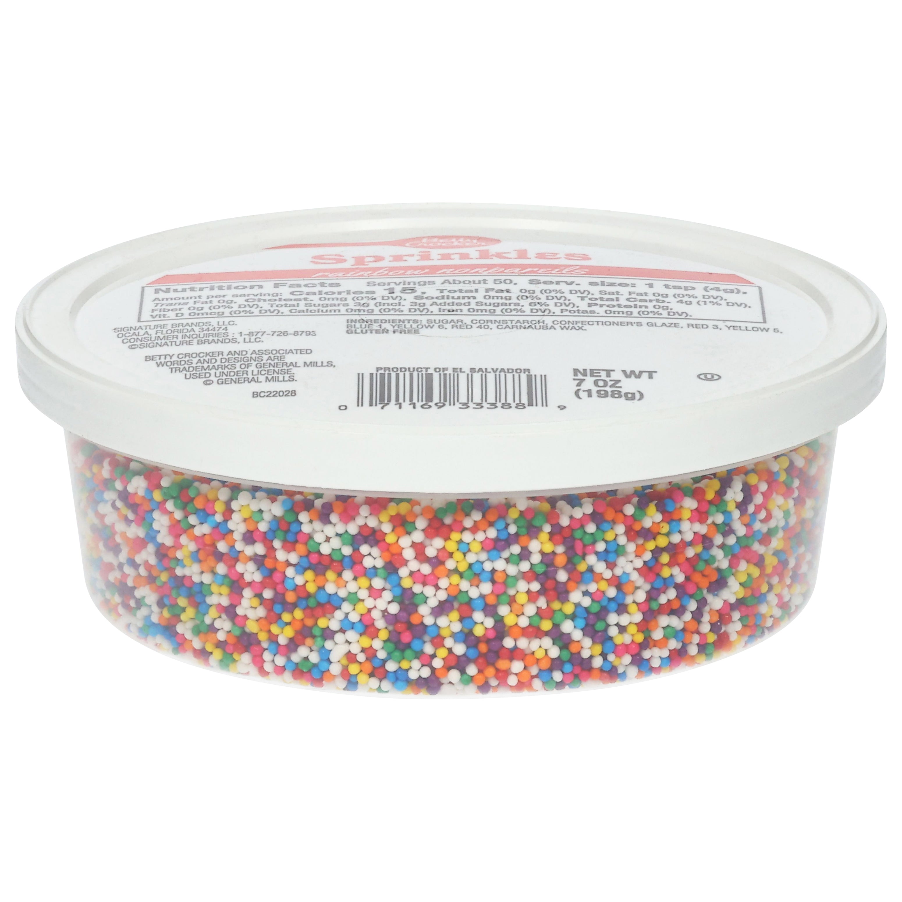 Betty Crocker Rainbow Nonpareils Sprinkles 7 oz - Case of 12