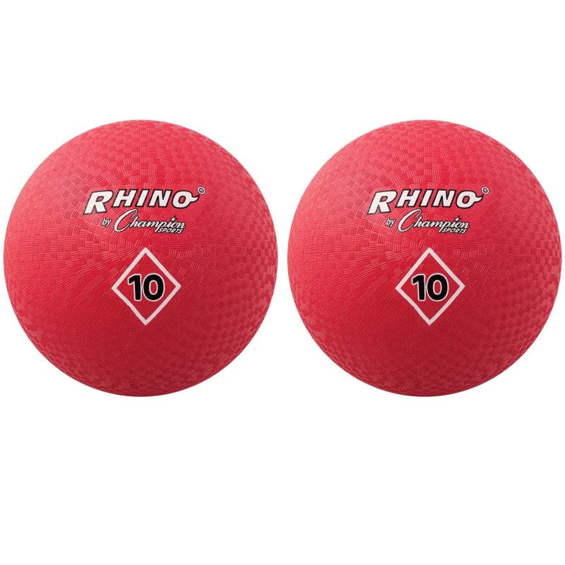 CHAMPION SPORTS - Playground Ball, 10", Red, Pack of 2