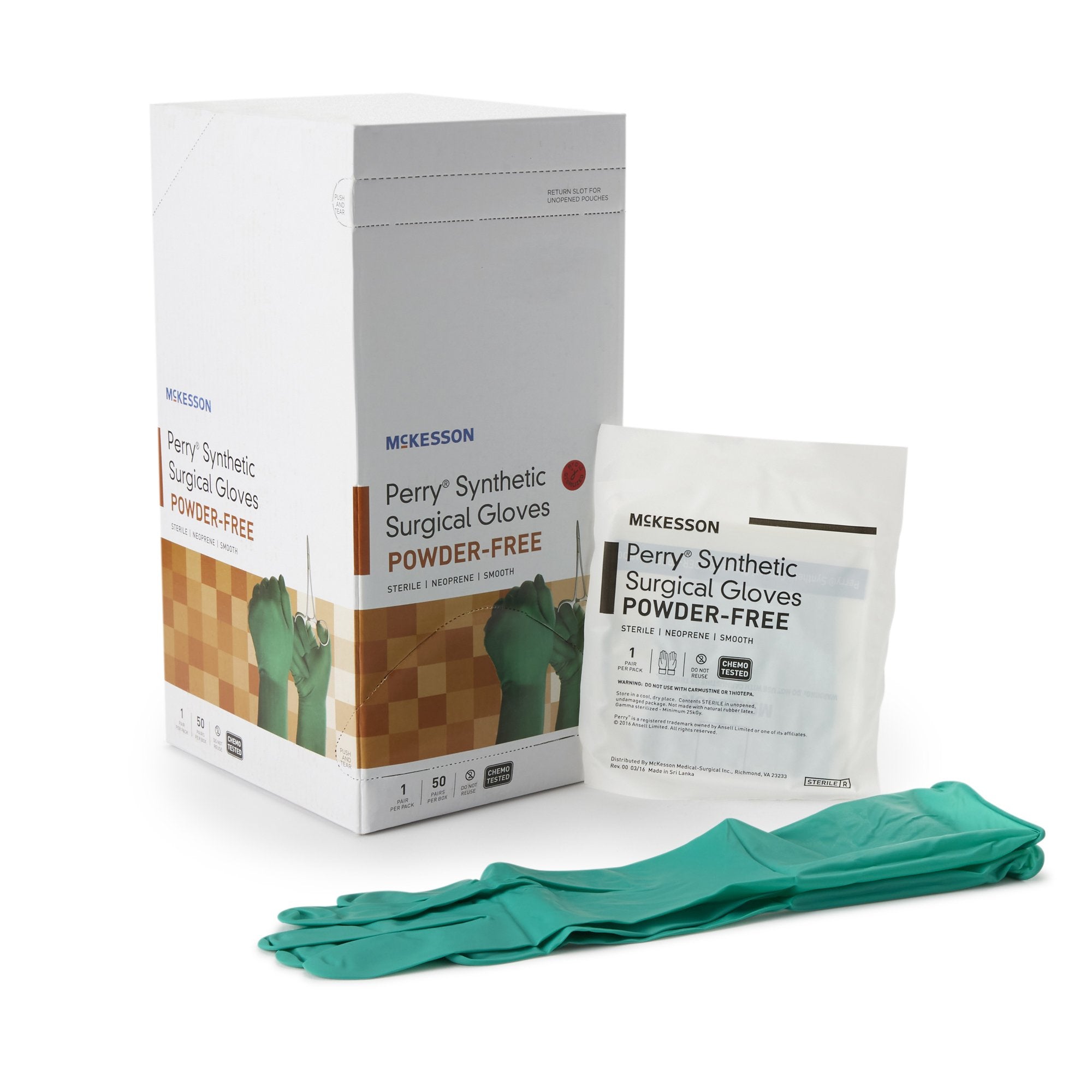 McKesson Brand - Surgical Glove McKesson Perry® Performance Plus Size 6 Sterile Polychloroprene Standard Cuff Length Smooth Dark Green Chemo Tested [200/CS]