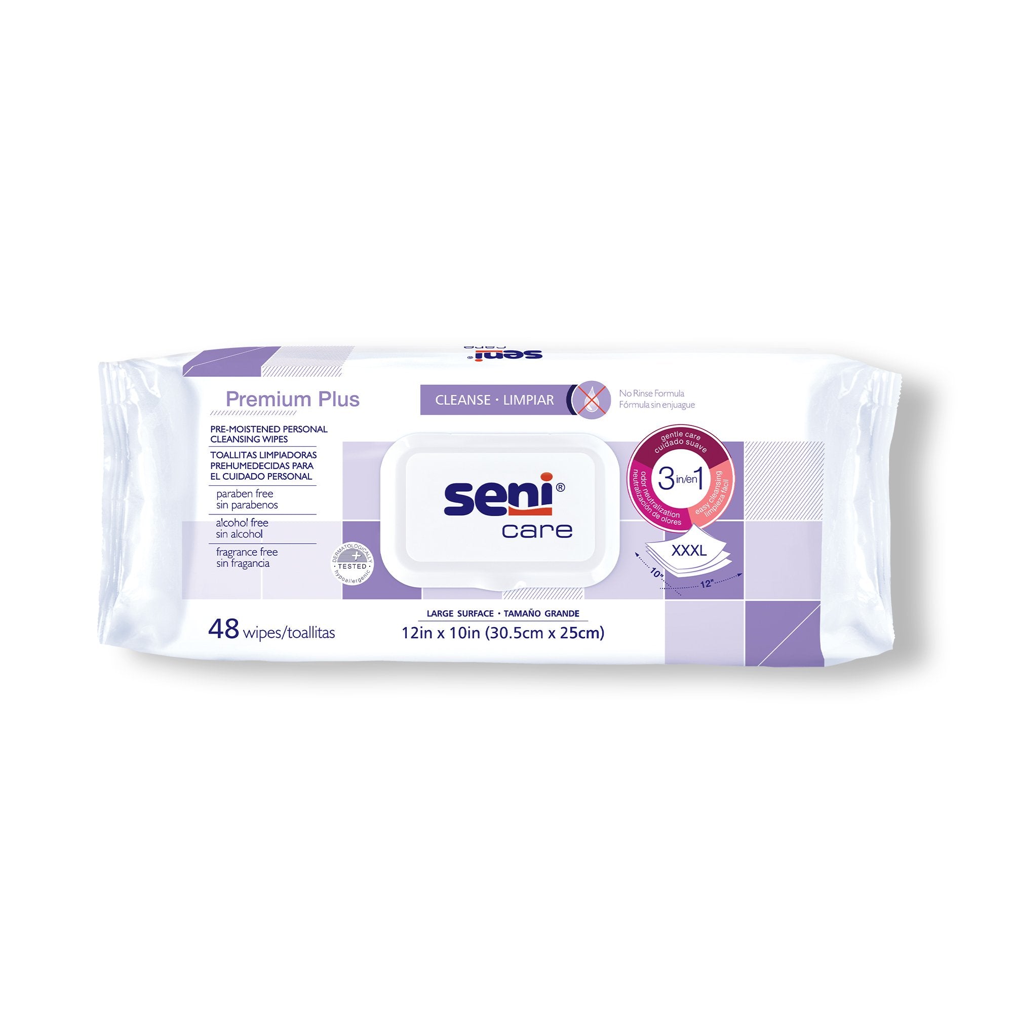 TZMO USA Inc - Personal Cleansing Wipe Seni® Care Soft Pack Unscented 48 Count [576/CS]