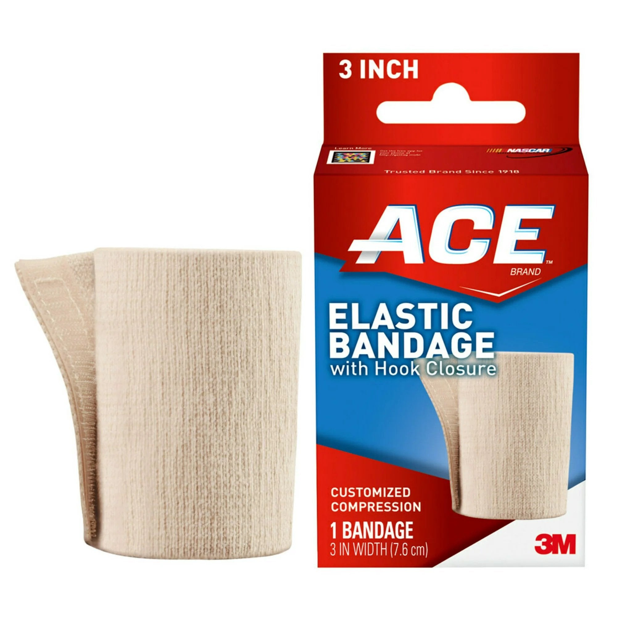 3M Company - Elastic Bandage 3M™ ACE™ 3 Inch Width Single Hook and Loop Closure Tan NonSterile Standard Compression [72/CS]