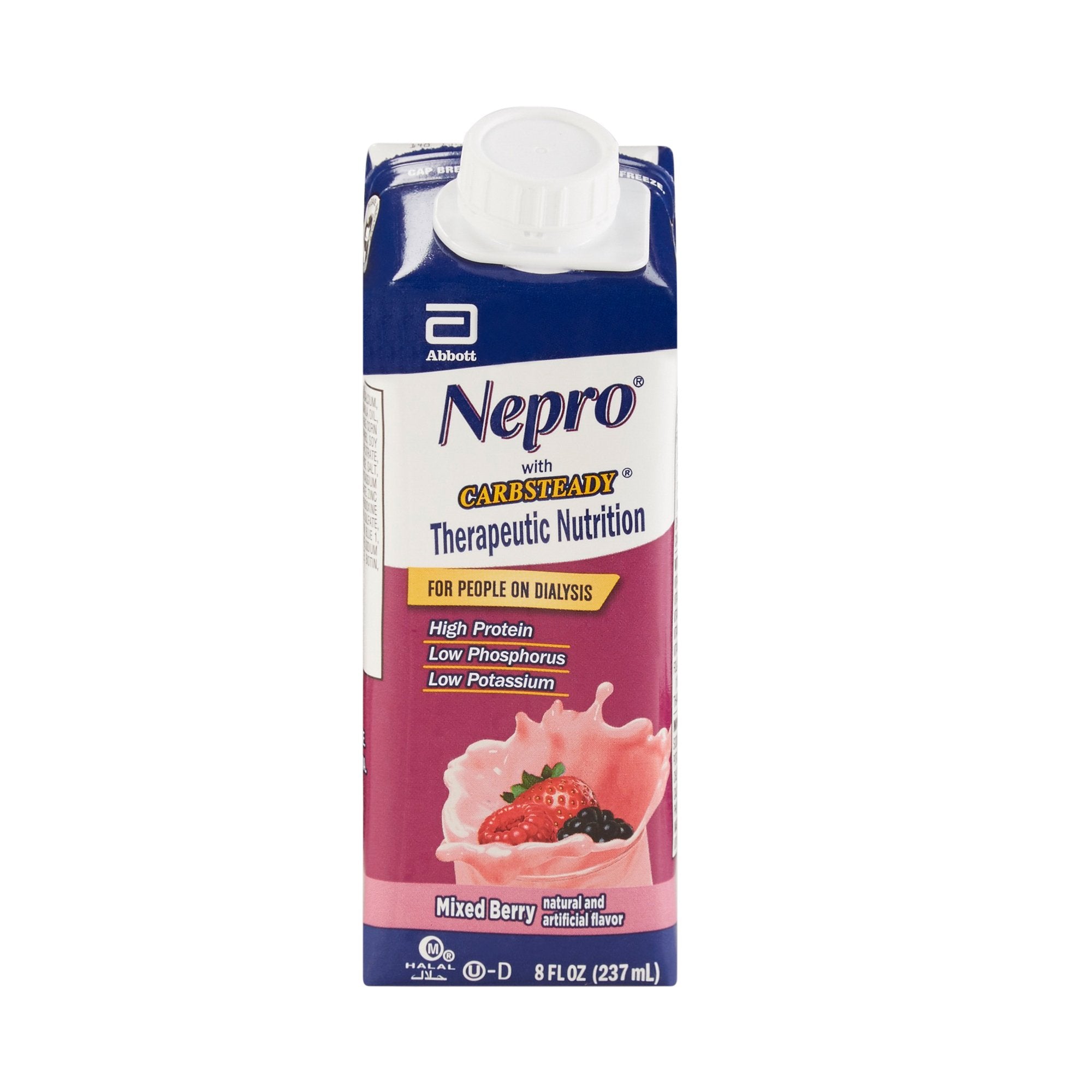 Abbott Nutrition - Oral Supplement Nepro® with Carbsteady® Mixed Berry Flavor Liquid 8 oz. Reclosable Carton [24/CS]