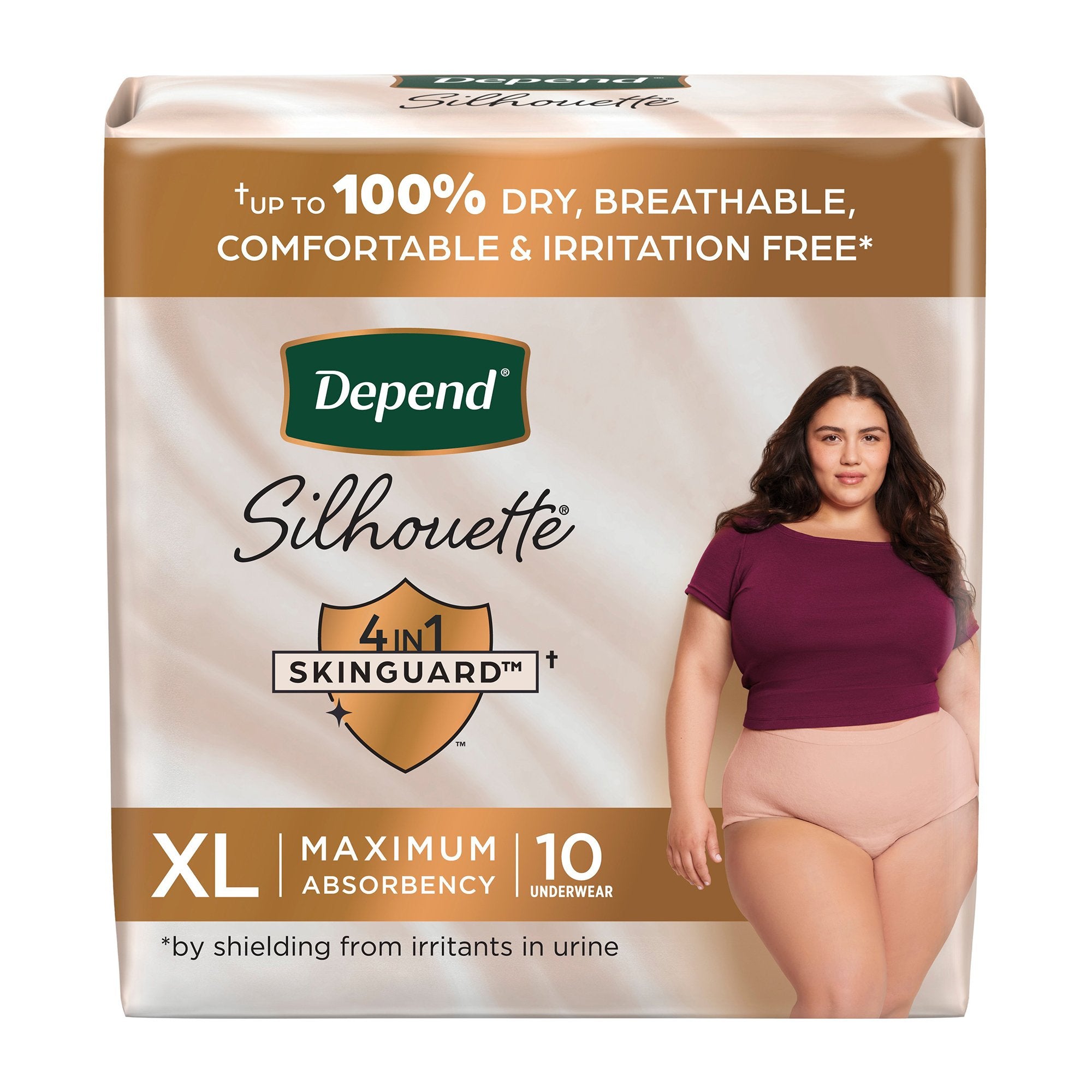 Kimberly Clark - Female Adult Absorbent Underwear Depend® Silhouette® Waistband Style X-Large Disposable Heavy Absorbency [20/CS]