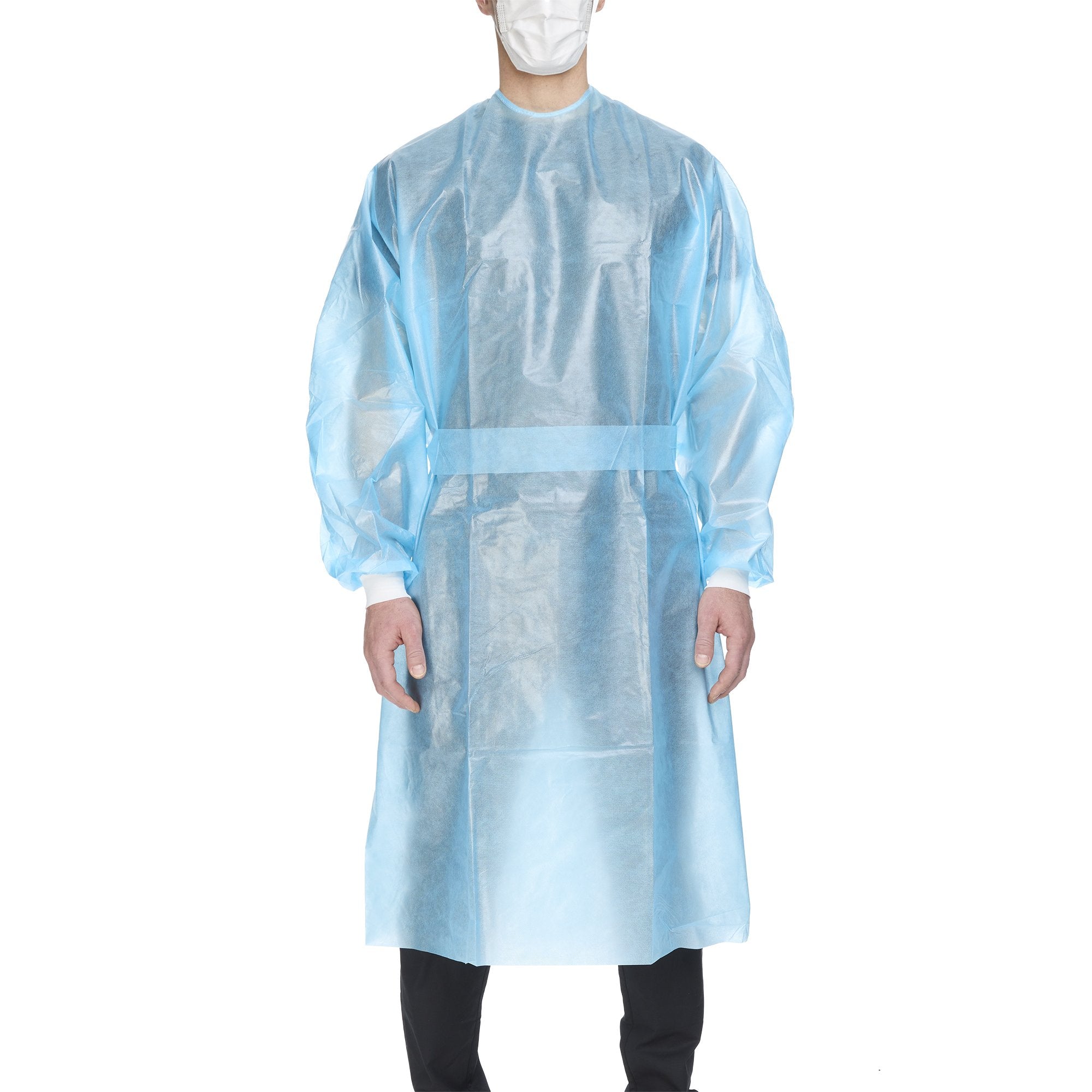 McKesson Brand - Chemotherapy Procedure Gown McKesson X-Large Blue NonSterile AAMI Level 2 / ASTM D6978 Disposable [30/CS]