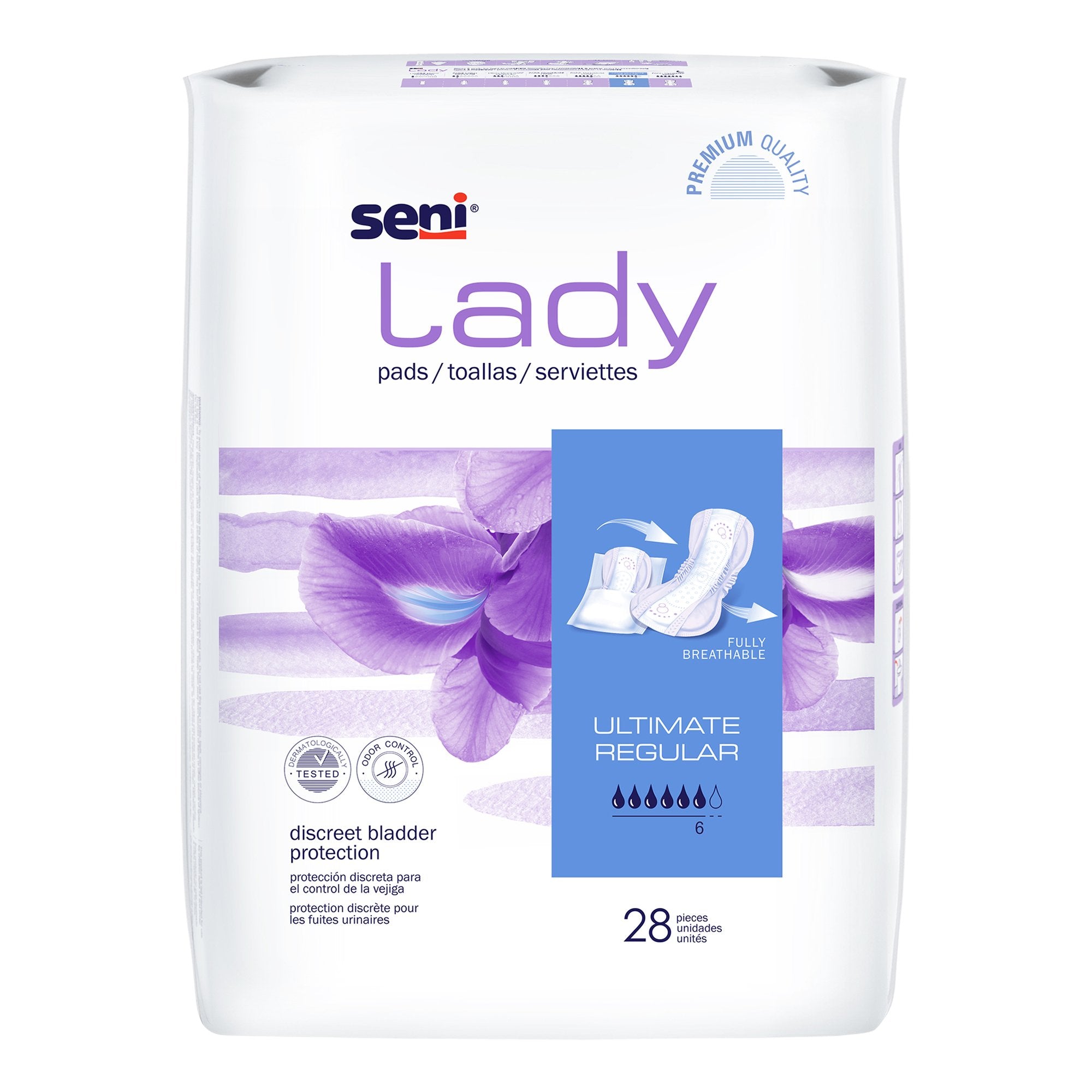 TZMO USA Inc - Bladder Control Pad Seni® Lady Ultimate 14.4 Inch Length Heavy Absorbency Super Absorbent Core One Size Fits Most [224/CS]