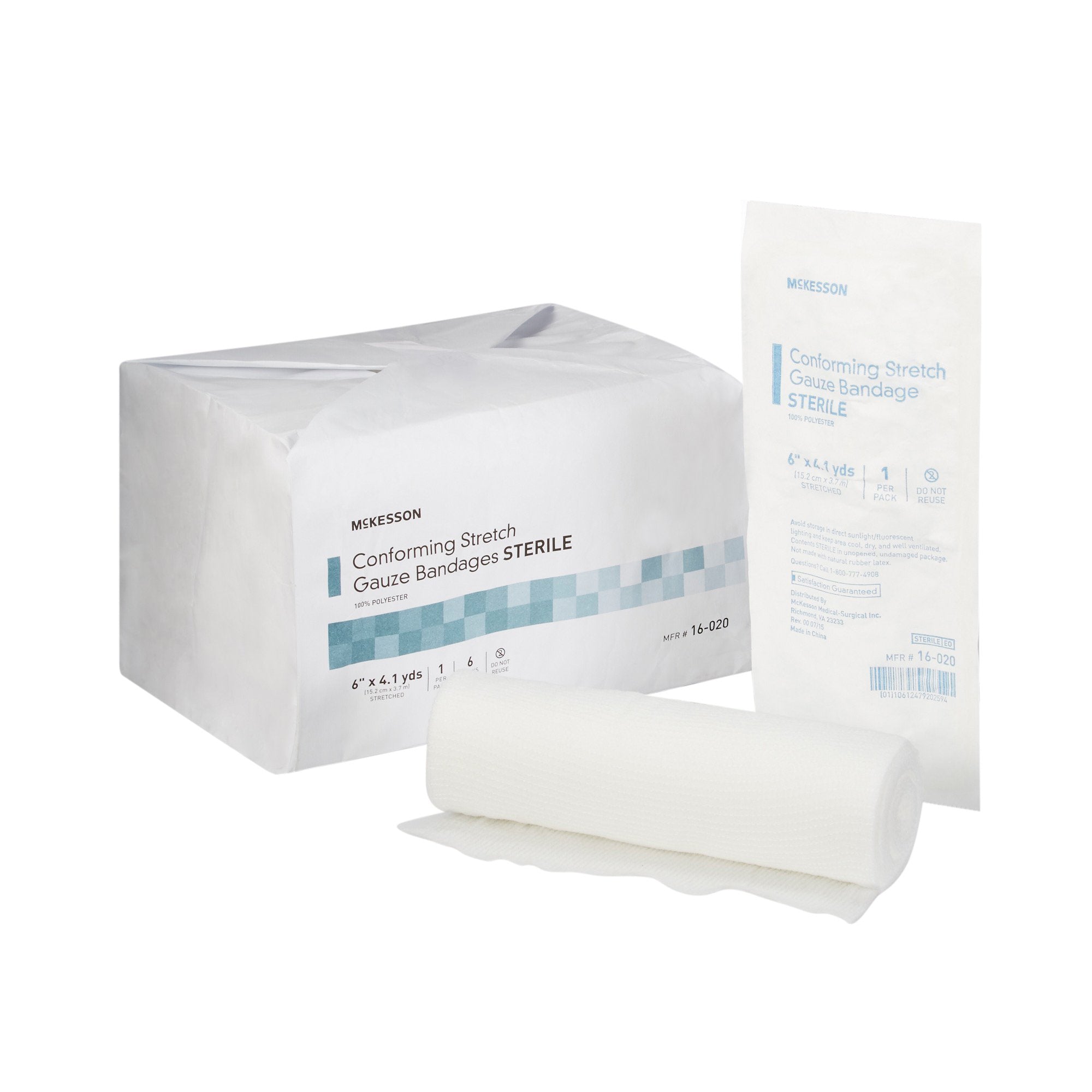 McKesson Brand - Conforming Bandage McKesson 6 Inch X 4-1/10 Yard Sterile 1 per Pack [48/CS]