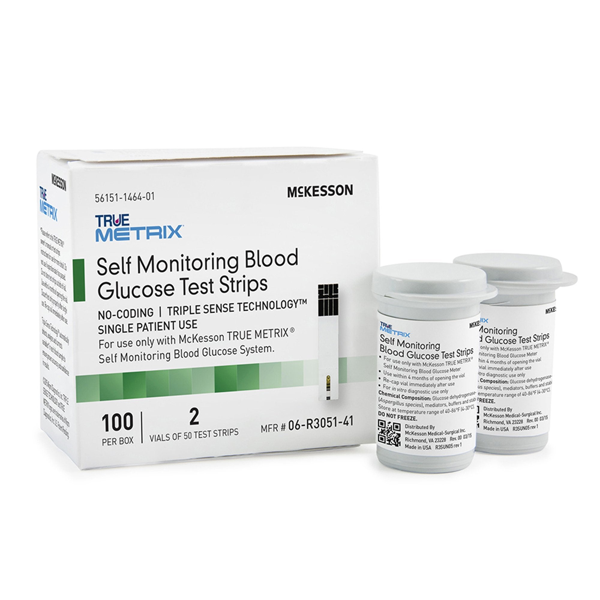 McKesson Brand - Blood Glucose Test Strips McKesson TRUE METRIX® 100 Strips per Pack [1200/CS]