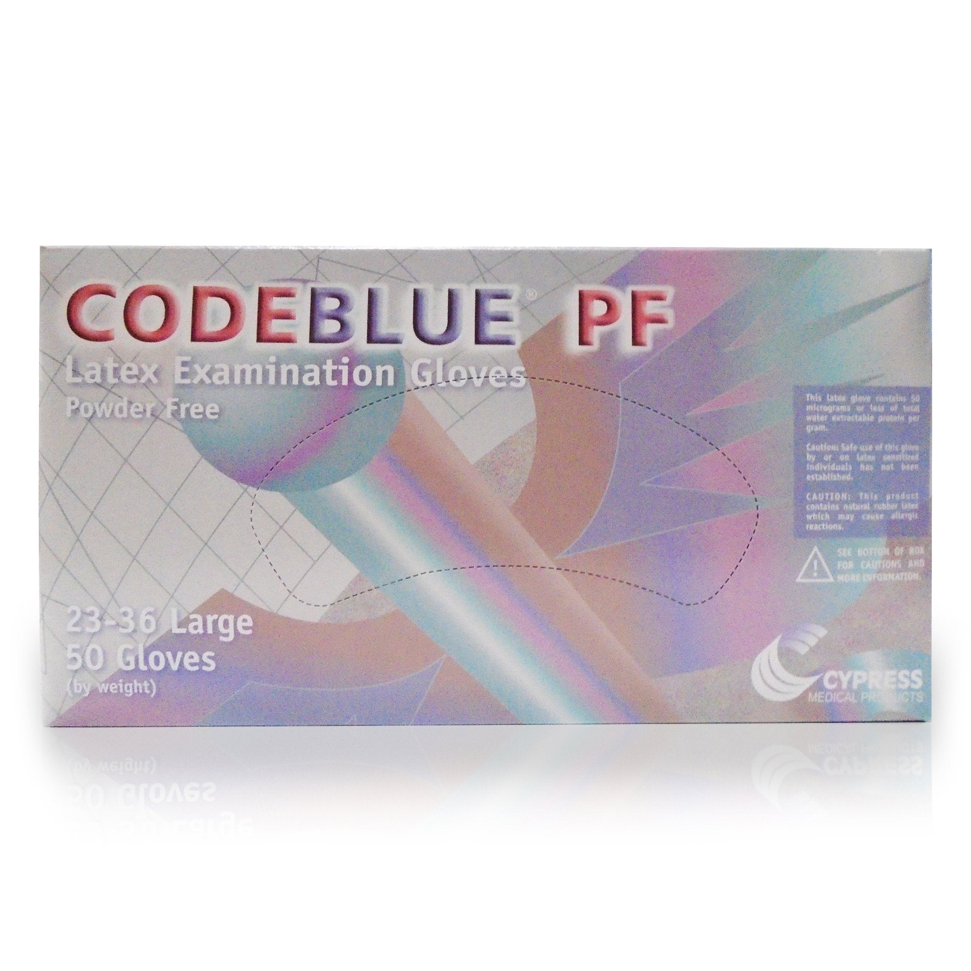 McKesson Brand - Exam Glove CODEBLUE® PF Large NonSterile Latex Extended Cuff Length Fully Textured Blue Not Rated [10/CS]