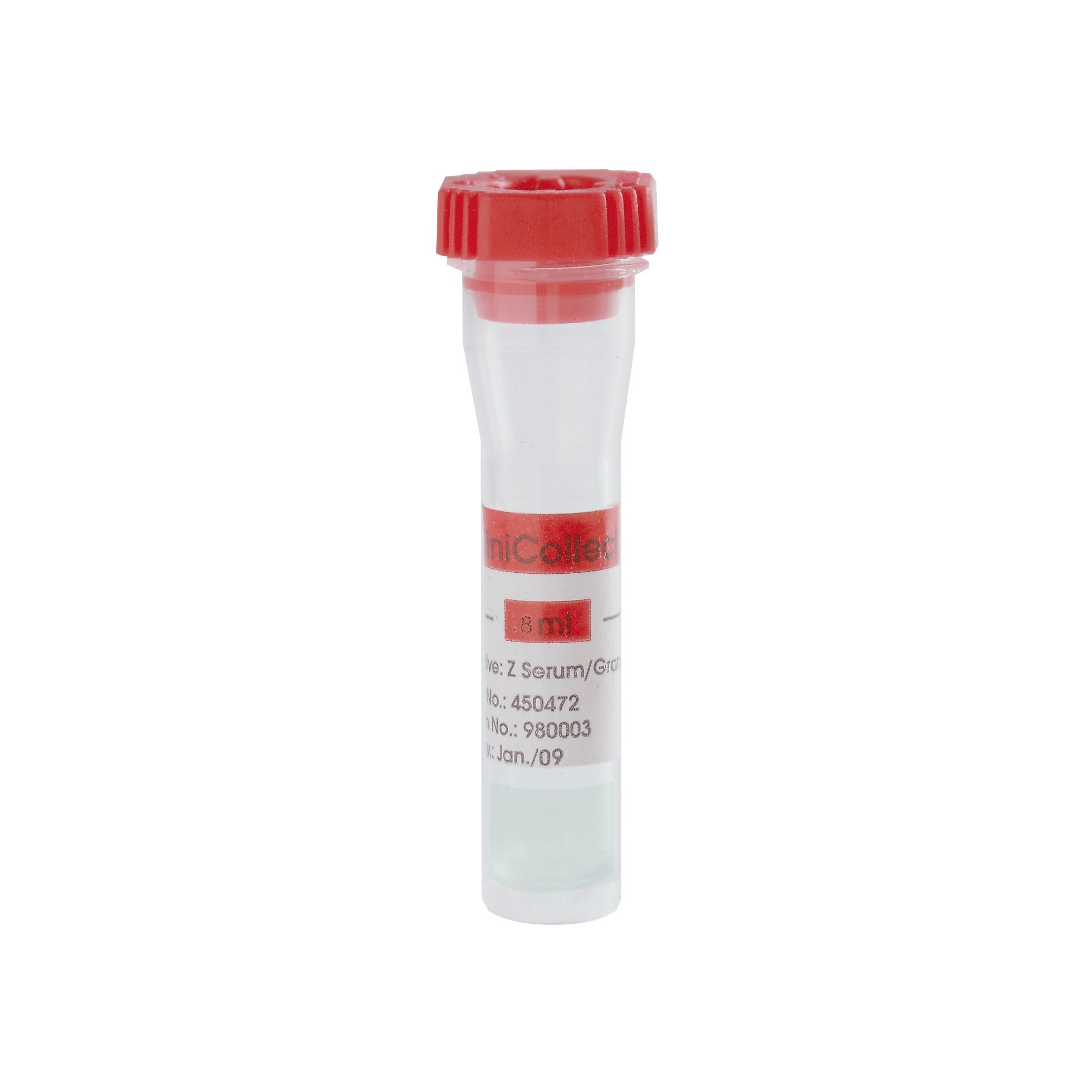 Greiner Bio-One - MiniCollect® Capillary Blood Collection Tube Separator Gel Additive 800 µL Rubber Cross-Section Cap Polypropylene Tube [1000/CS]