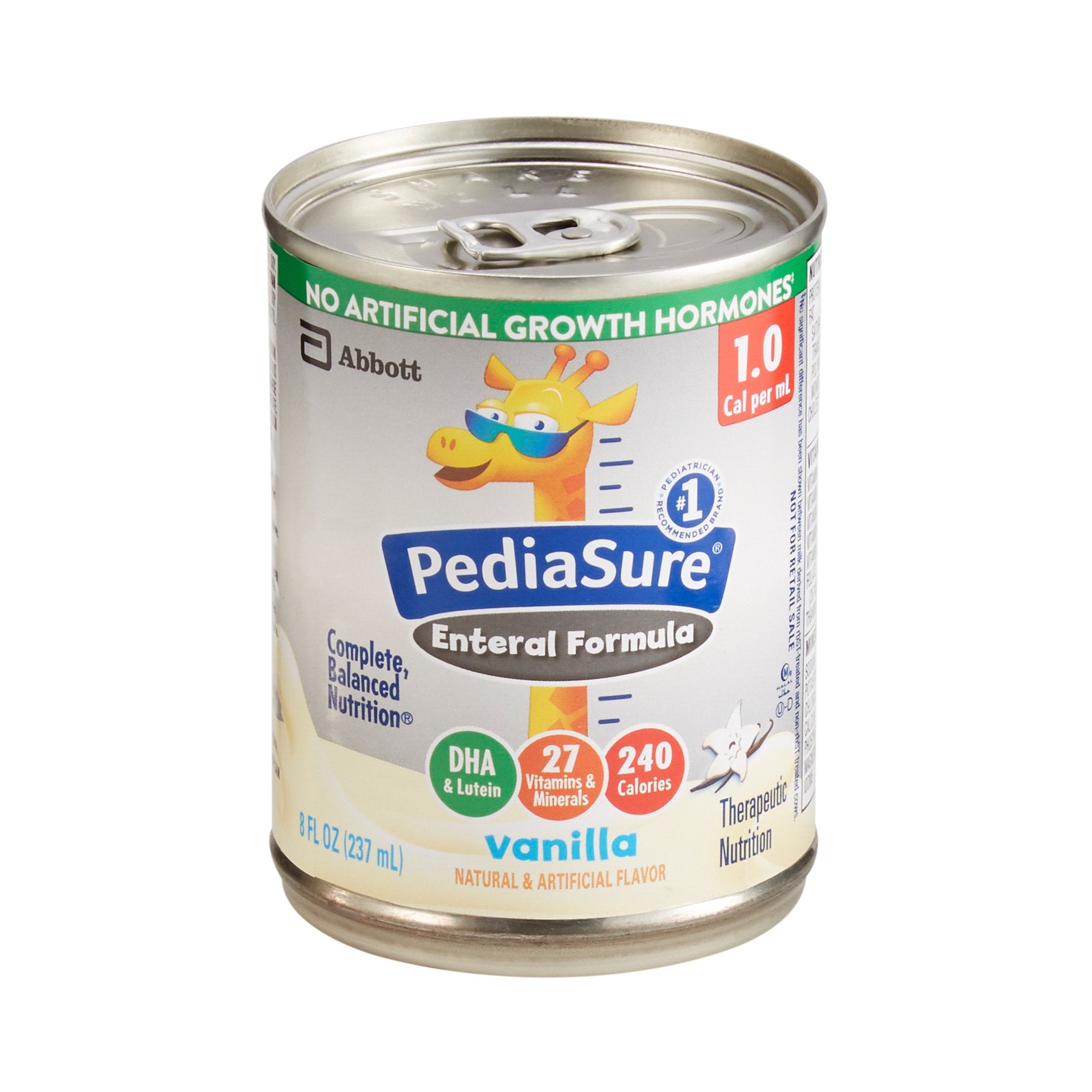 Abbott Nutrition - Pediatric Tube Feeding Formula PediaSure® 1.0 Cal Vanilla Flavor 8 oz. Can Liquid Milk-Based [24/CS]