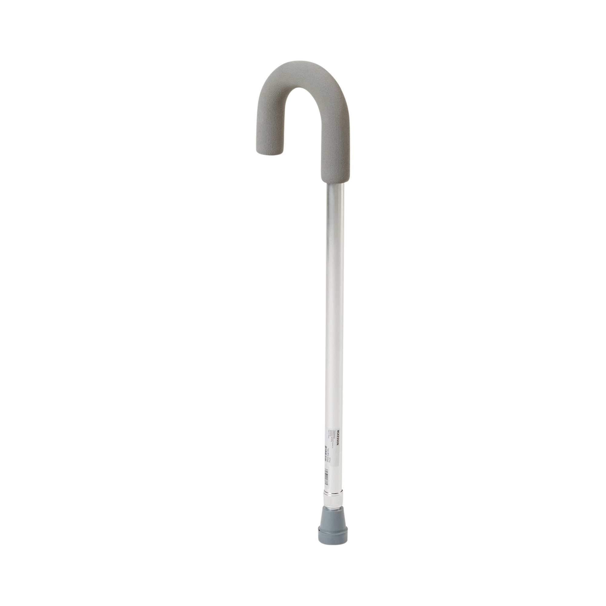 McKesson Brand - Round Handle Cane McKesson Aluminum 28-3/4 to 37-3/4 Inch Height Silver [6/CS]