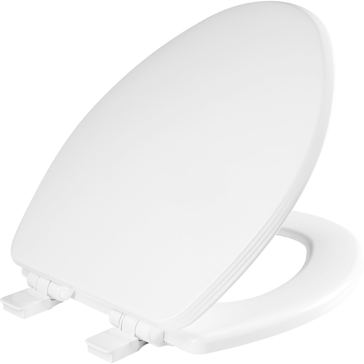 Bemis Ashland Elongated Enameled Wood Toilet Seat in Cotton White with STA-TITE® Seat Fastening System, Easy•Clean®, Whisper•Close® and Precision Seat Fit Adjustable Hinge