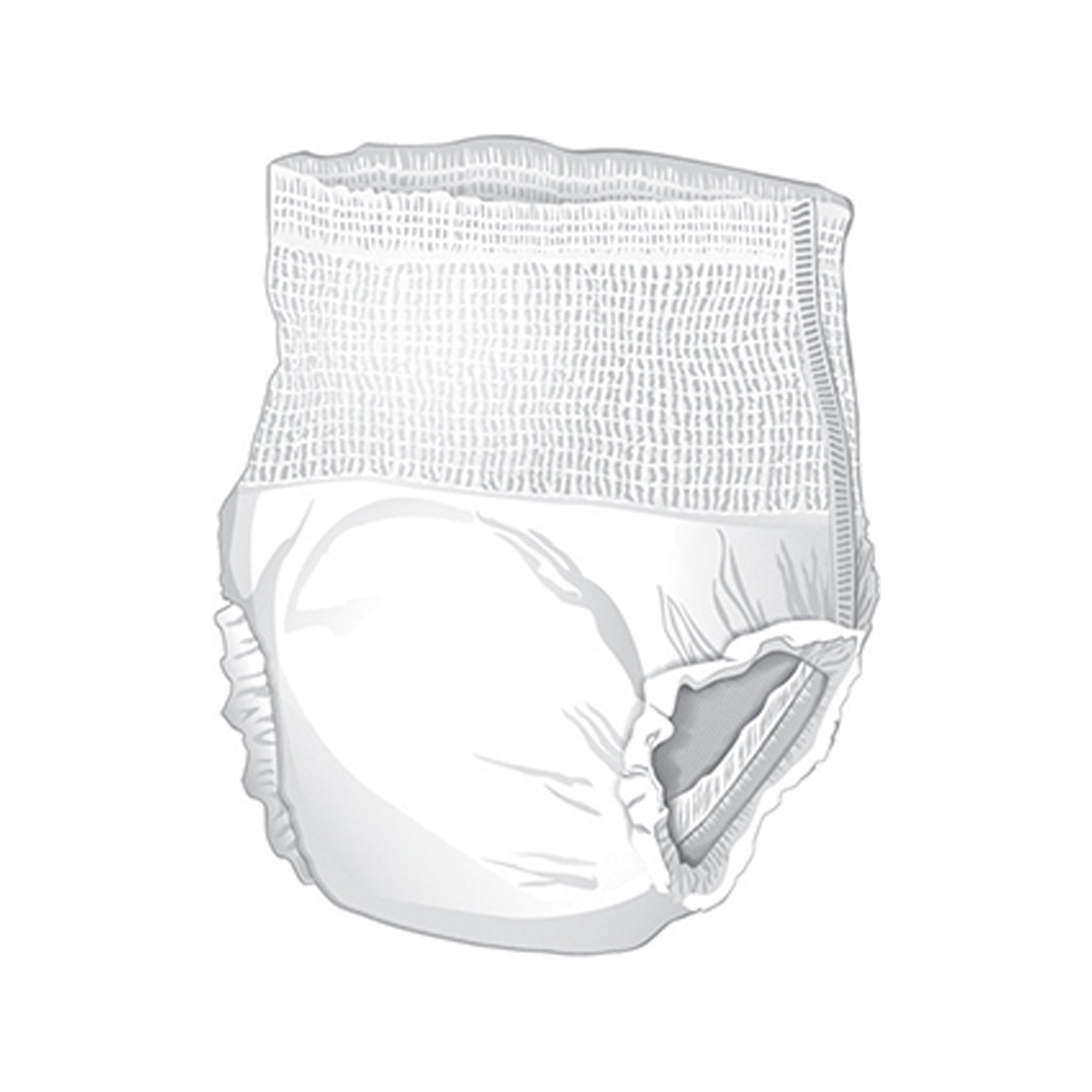 McKesson Brand - Unisex Adult Absorbent Underwear McKesson Pull On with Tear Away Seams Medium Disposable Heavy Absorbency [64/CS]