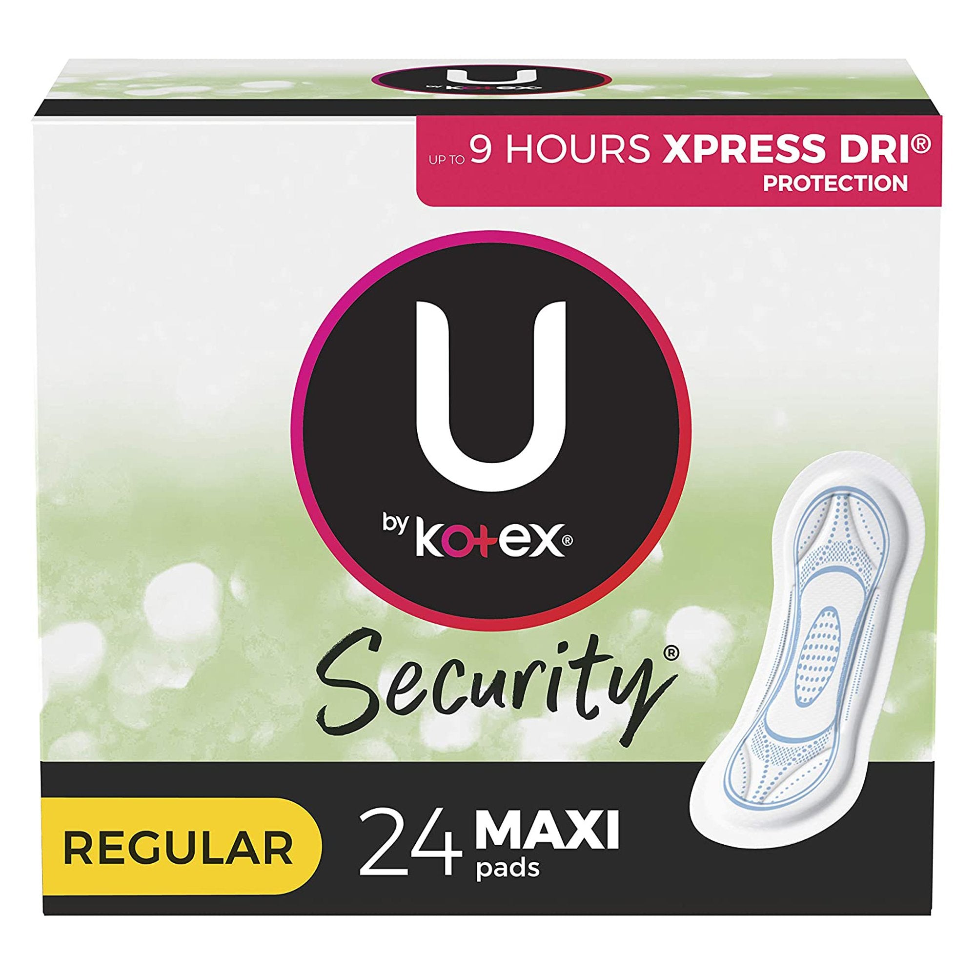 Kimberly Clark - Feminine Pad U by Kotex® Security® Maxi Regular Absorbency [144/CS]