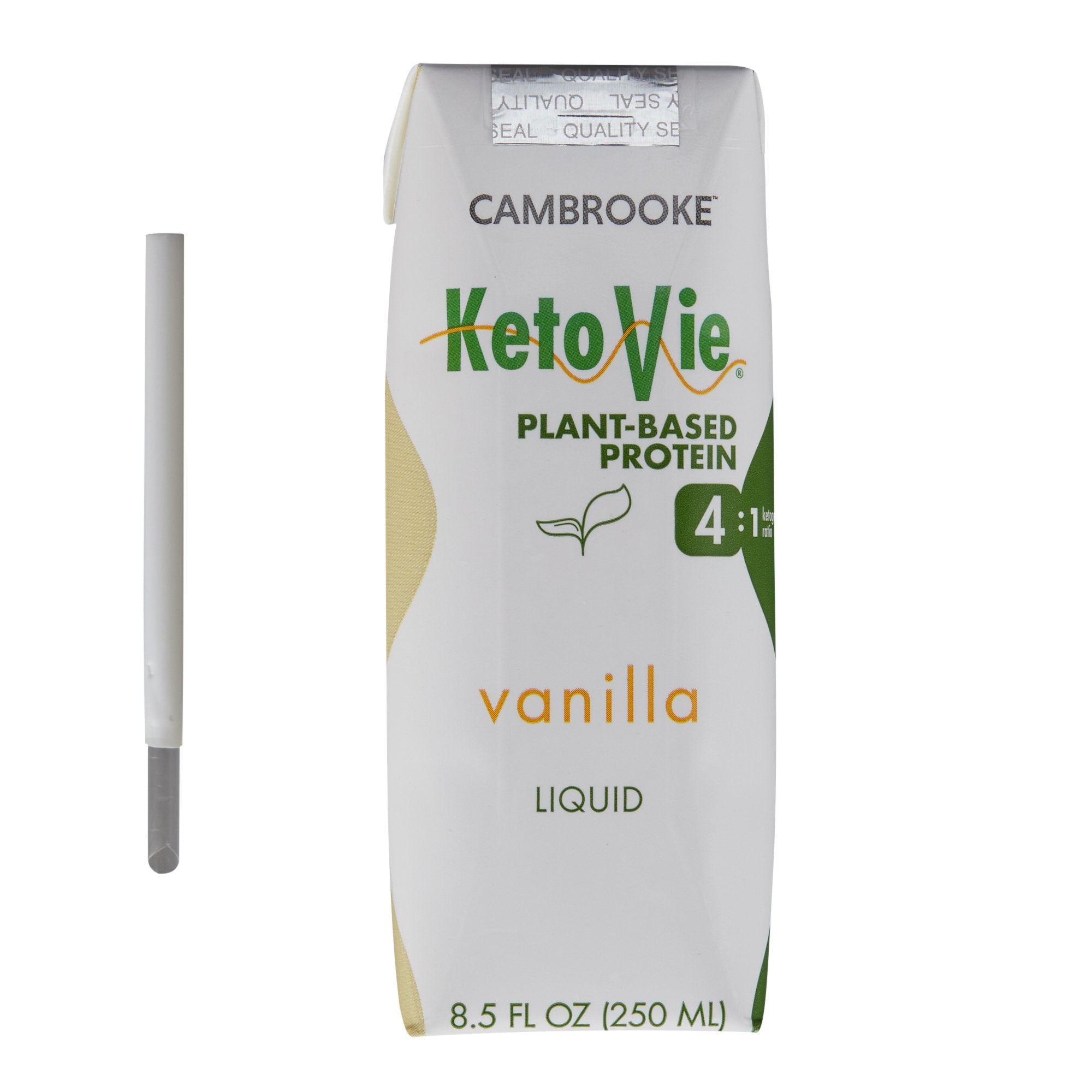 Cambrooke Therapeutics - Oral Supplement KetoVie® 4:1 Plant-Based Protein Vanilla Flavor Liquid 8.5 oz. Carton [30/CS]