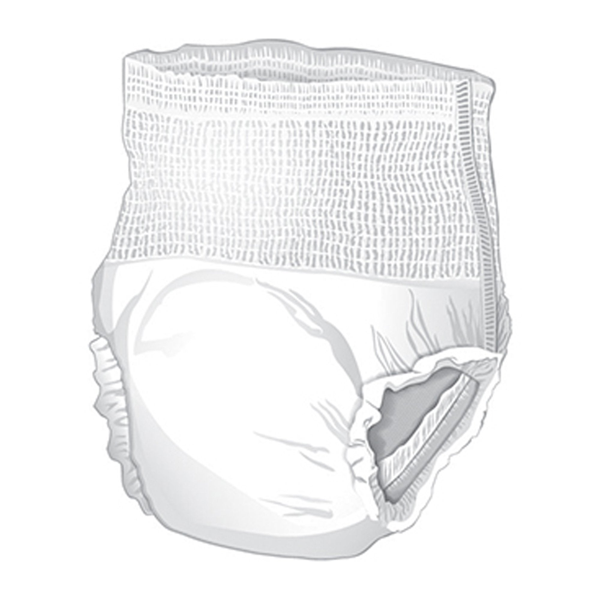 McKesson Brand - Unisex Adult Absorbent Underwear McKesson Pull On with Tear Away Seams Large Disposable Heavy Absorbency [72/CS]