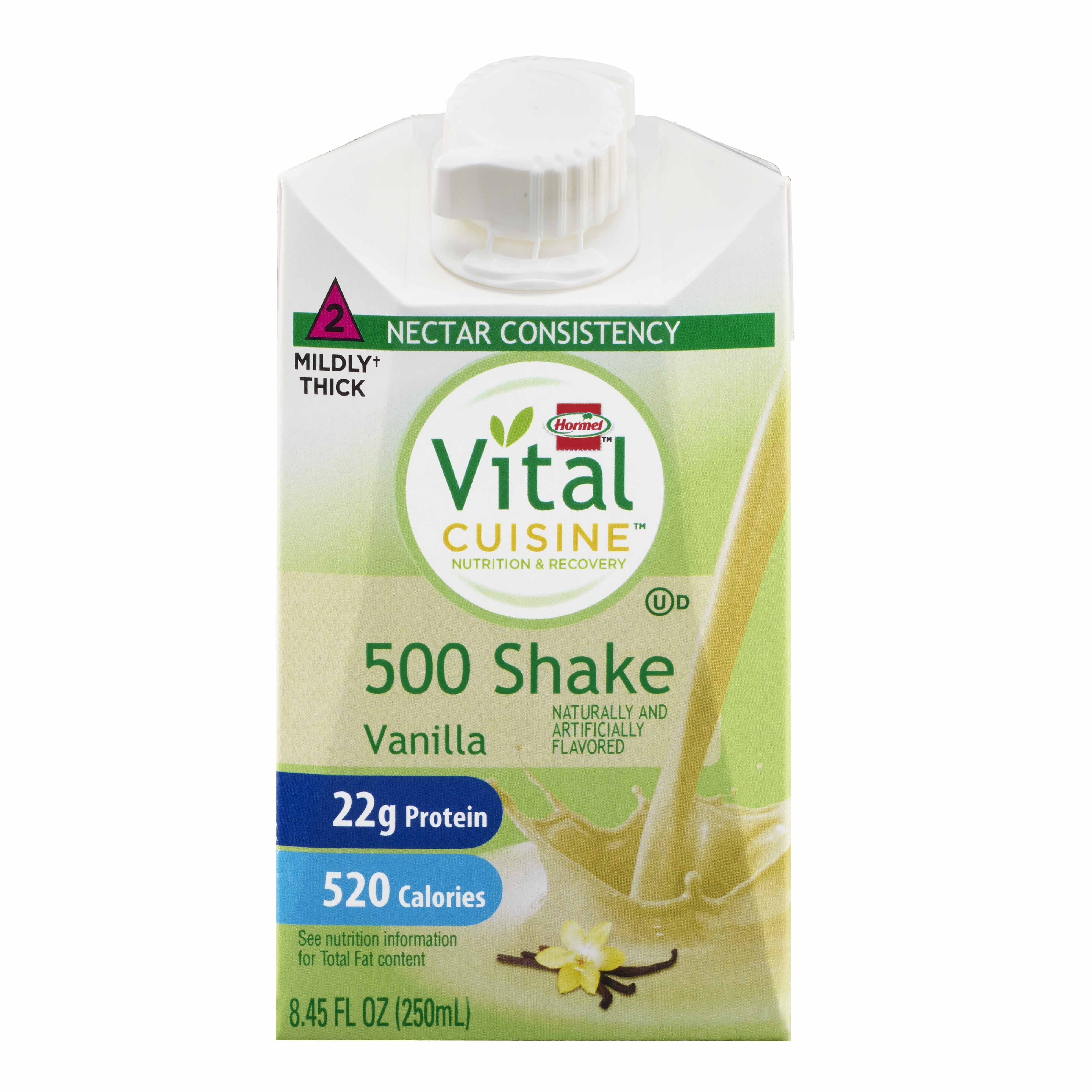 Hormel Food Sales - Oral Supplement Hormel Vital Cuisine® 500 Shakes Vanilla Flavor Liquid 8.45 oz. Carton [27/CS]