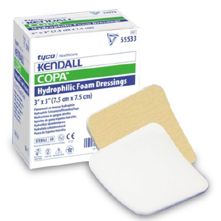 Cardinal - Foam Dressing Kendall™ 3 X 3 Inch Without Border Without Film Backing Nonadhesive Square Sterile [50/CS]