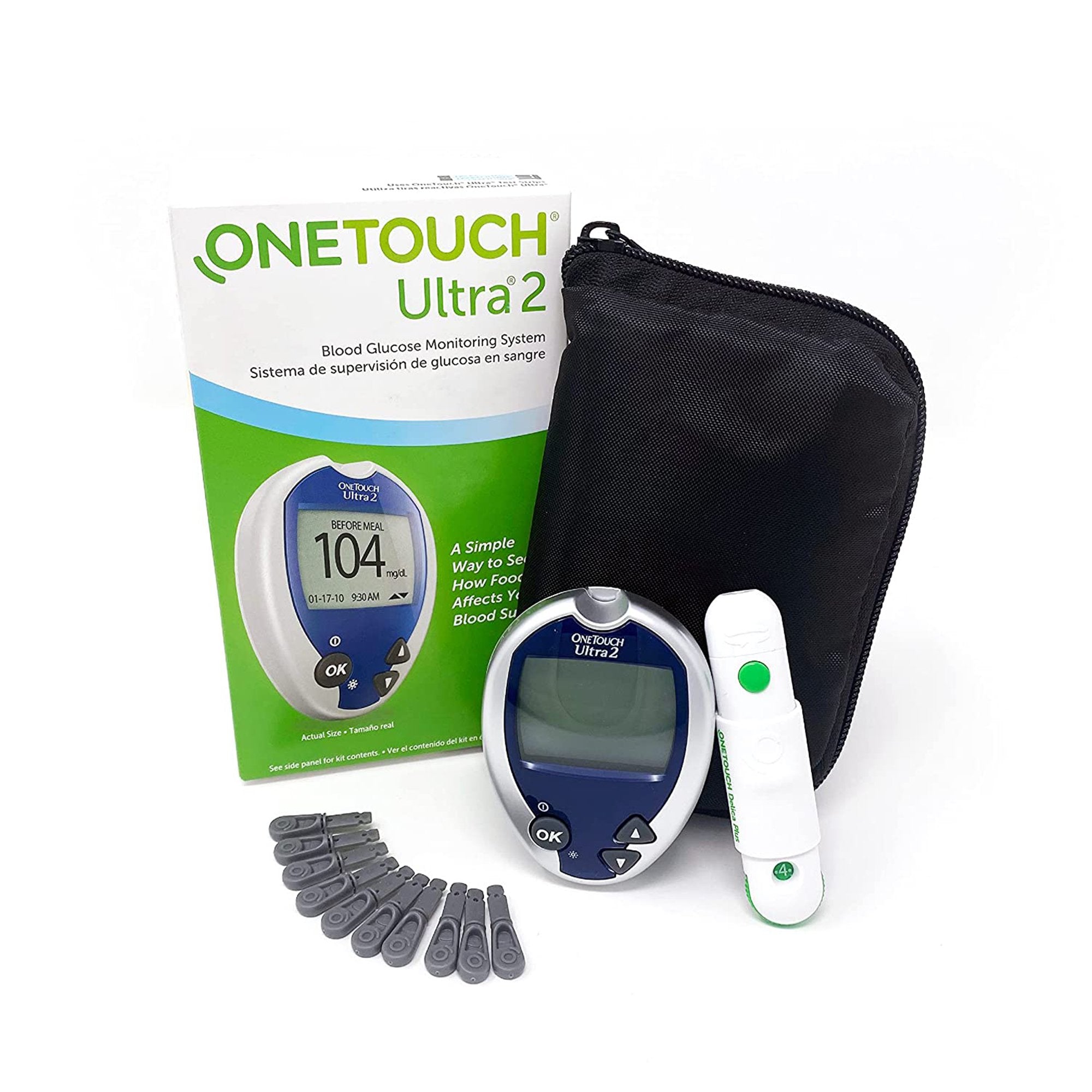 LifeScan - Blood Glucose Meter OneTouch Ultra 2 5 Second Results Stores up to 500 Results No Coding Required [4/CS]