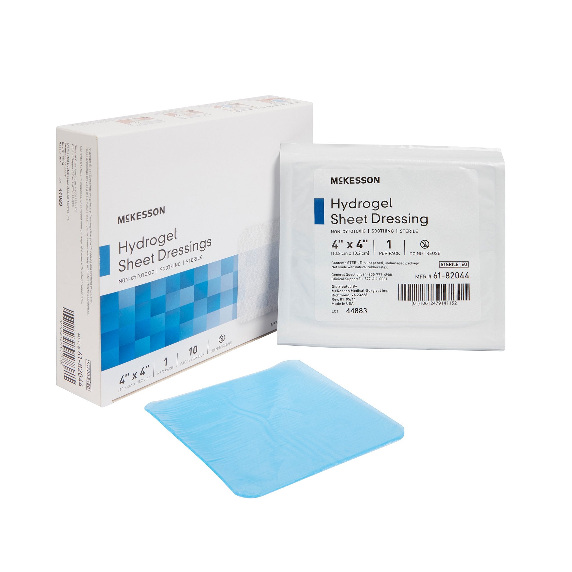 McKesson Brand - Hydrogel Wound Dressing McKesson Sheet 4 X 4 Inch Sheet Sterile [40/CS]