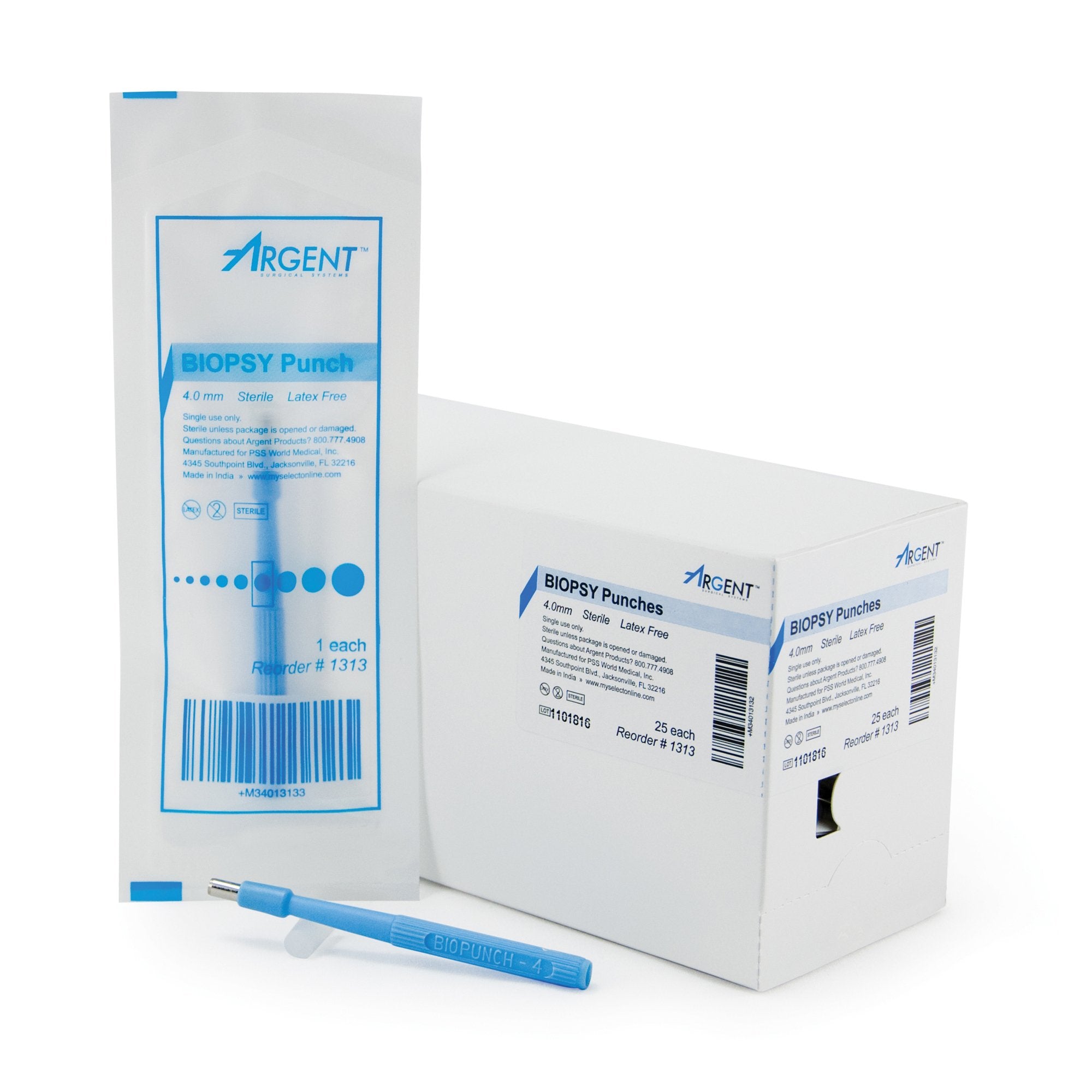 McKesson Brand - Biopsy Punch McKesson Argent™ Dermal 4 mm [100/CS]