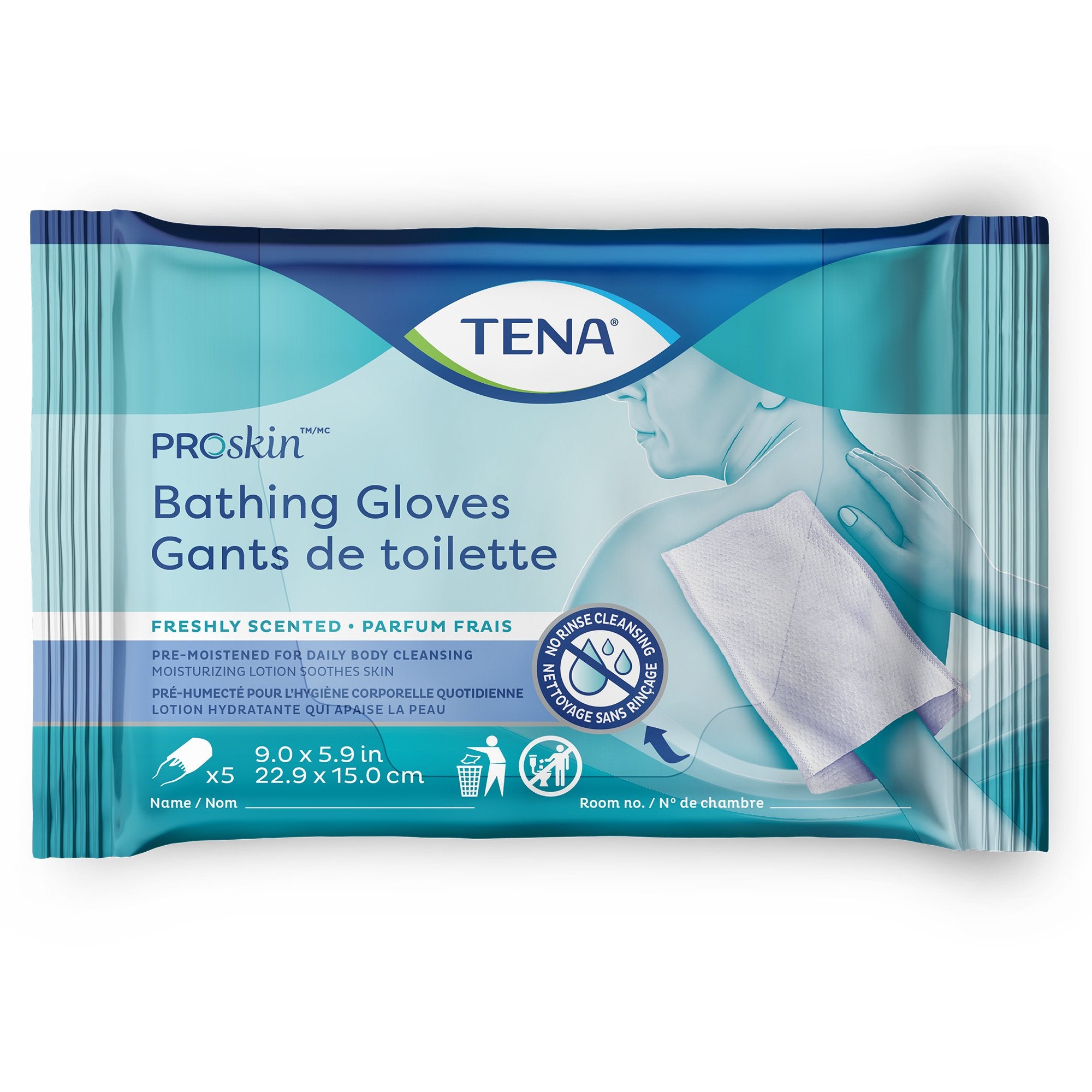 Essity HMS North America Inc - Rinse-Free Bathing Glove Wipe TENA® ProSkin™ Soft Pack Scented 5 Count [225/CS]