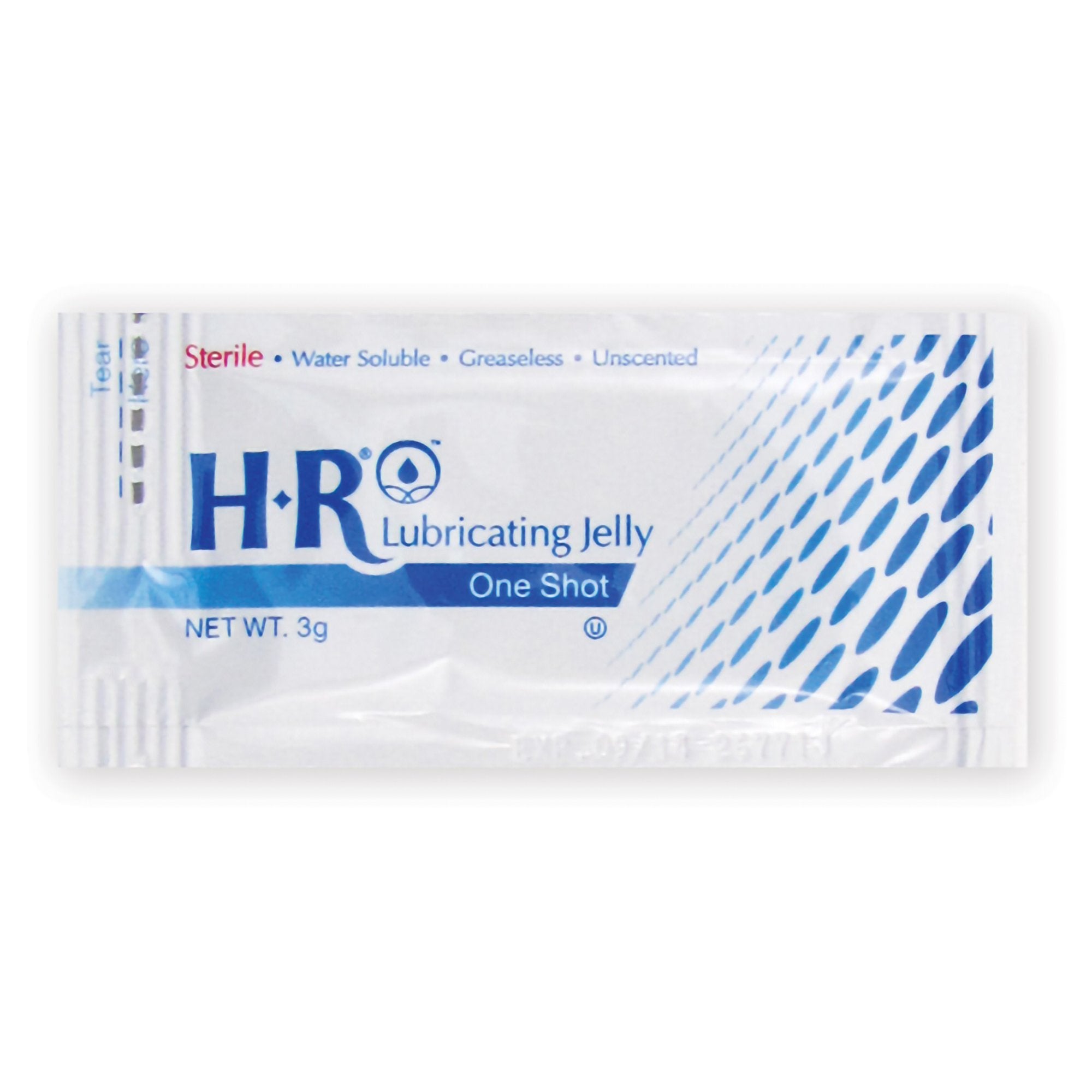 HR Pharma DBA HR Healthcare - Lubricating Jelly HR® One Shot® 3 Gram Individual Packet Sterile [864/CS]